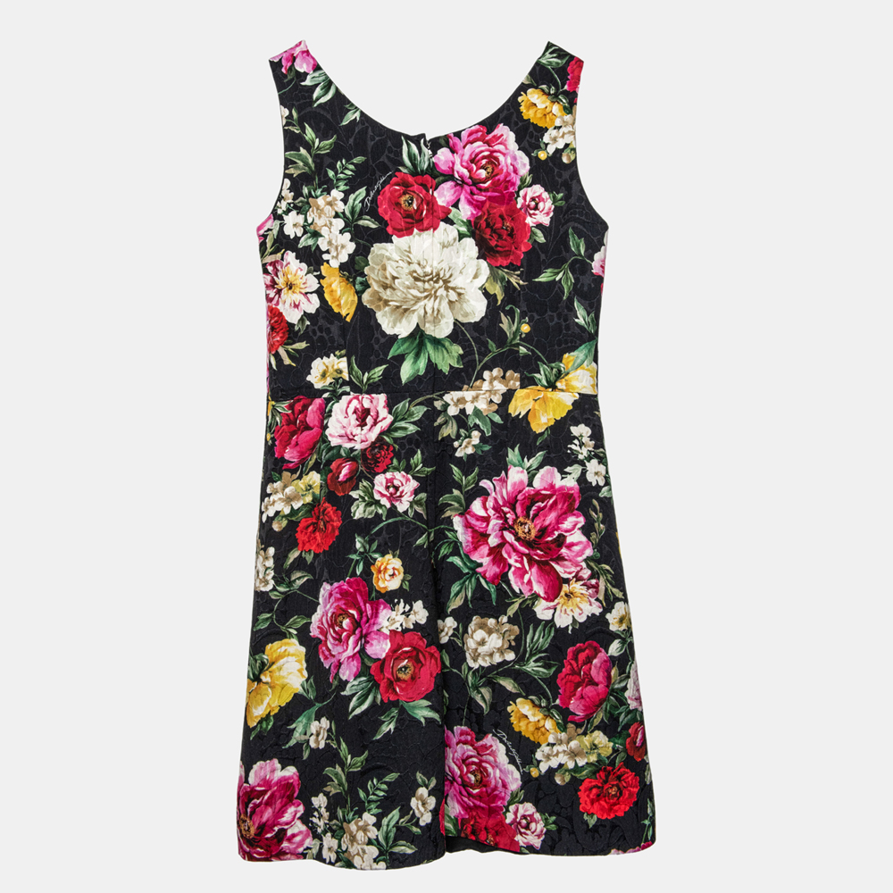 

Dolce & Gabbana Flower Printed Ottoman Dress  (IT 42, Multicolor