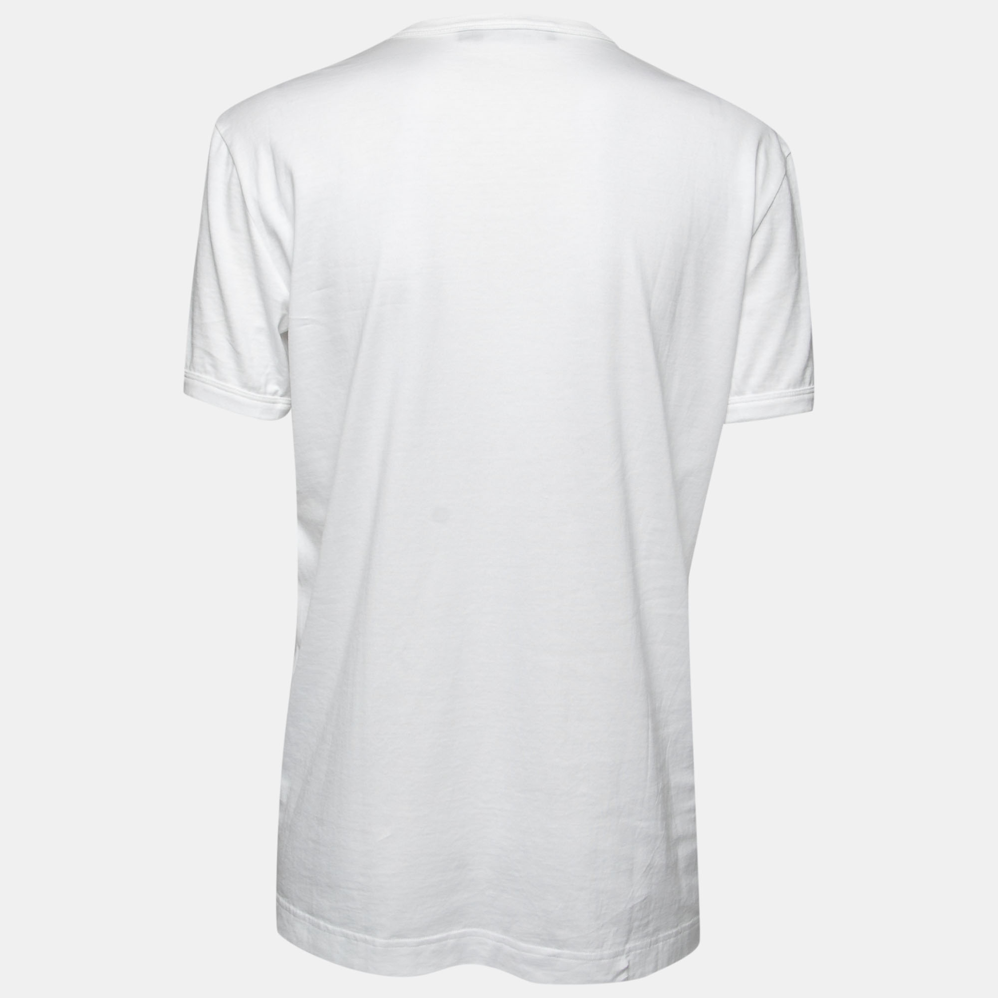 

Dolce & Gabbana White Cotton Embroidered T-Shirt