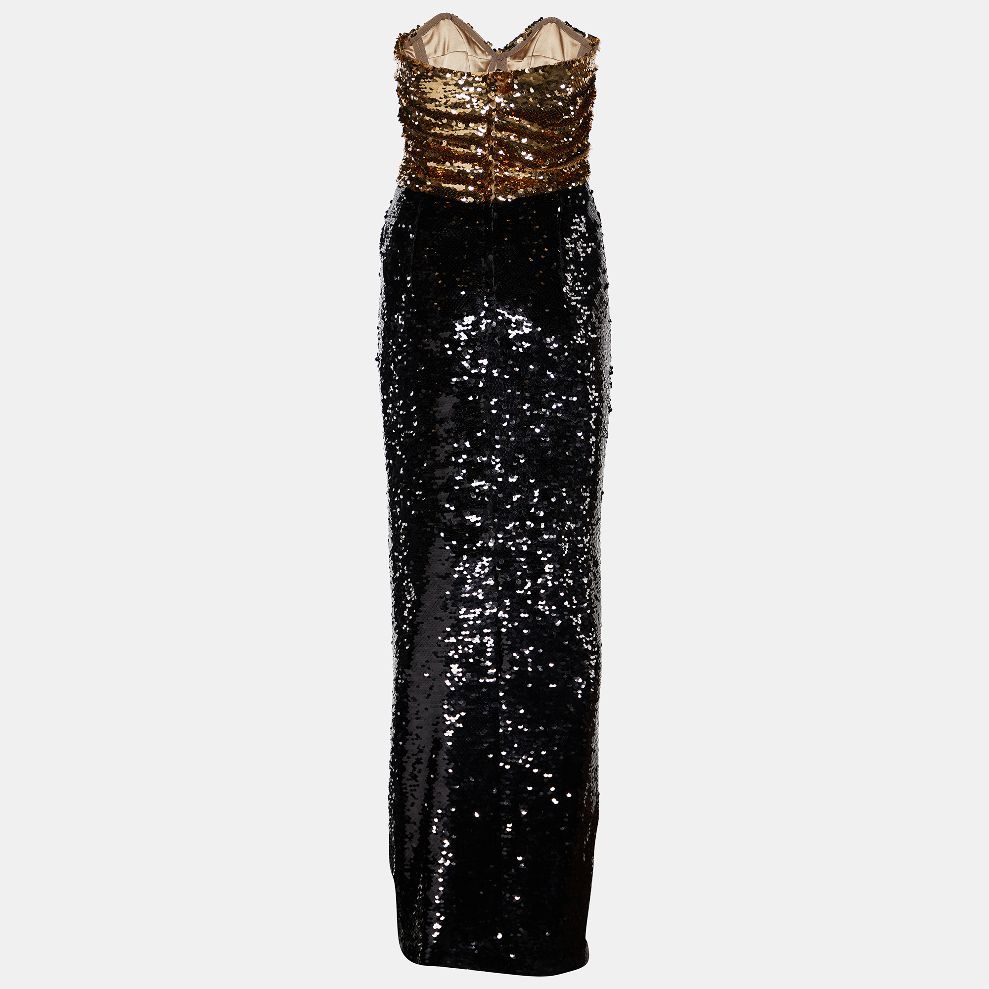 

Dolce & Gabbana Black Sequined Strapless Dress