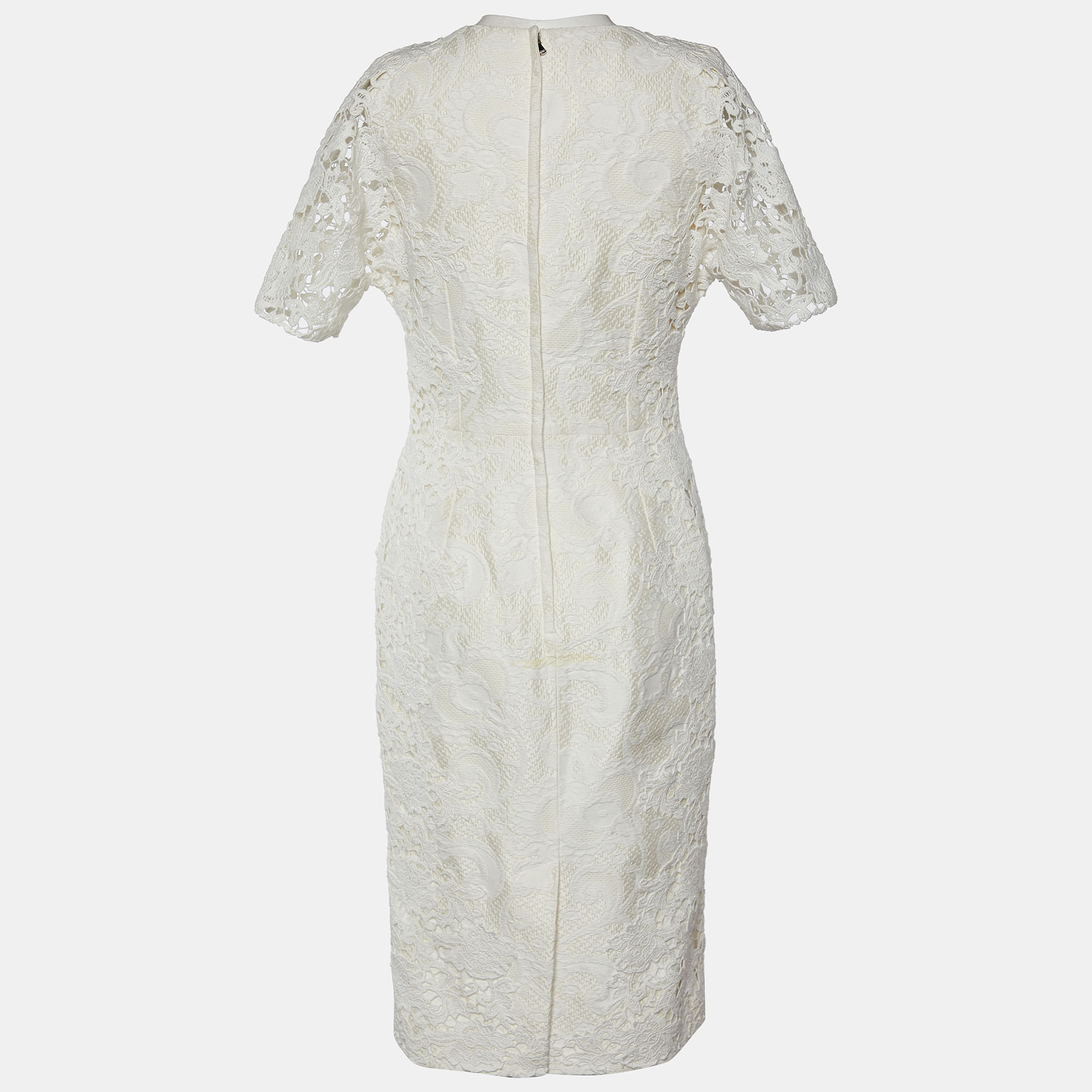 

Dolce & Gabbana White Lace Sheath Dress