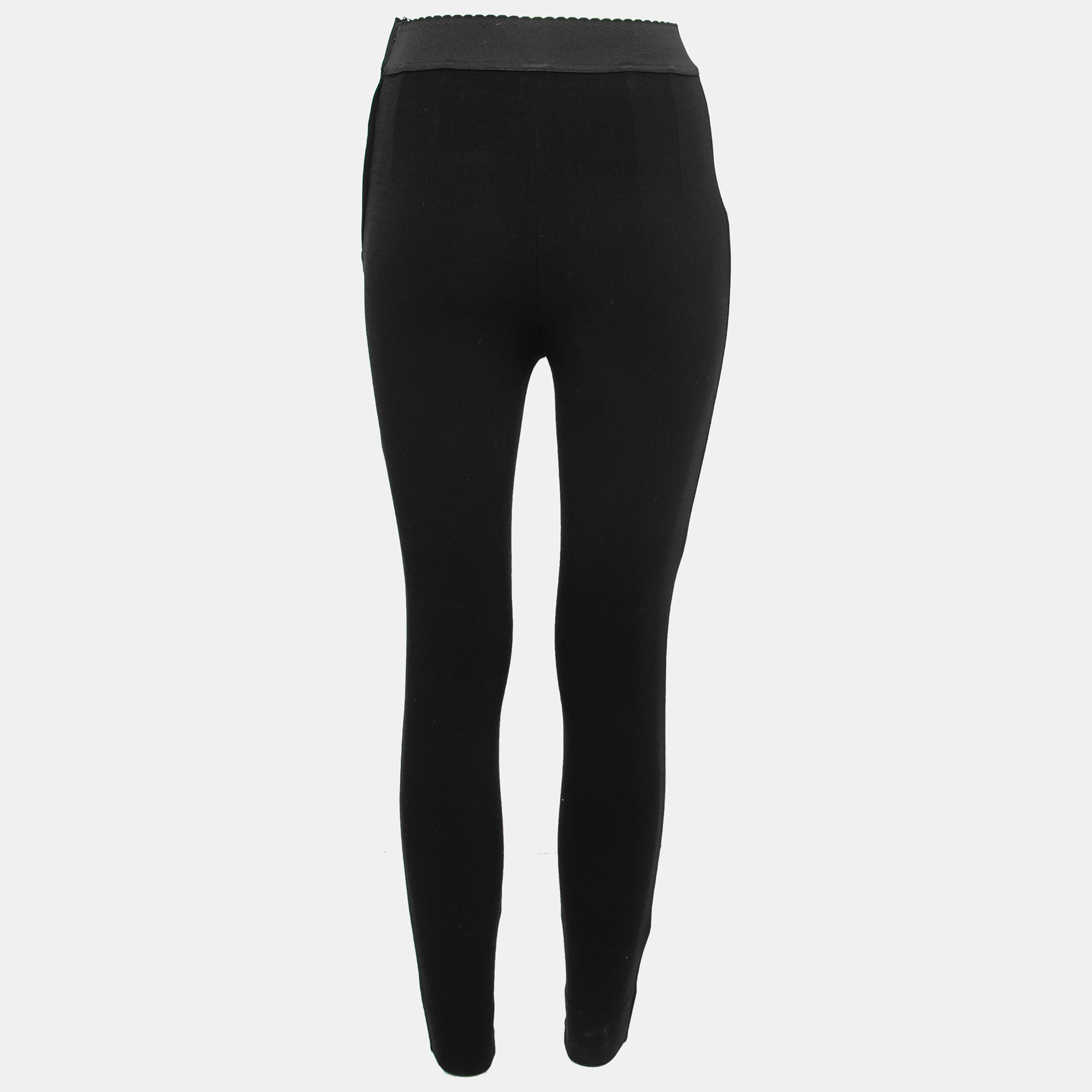 

Dolce & Gabbana Black Knit Tapered Leggings