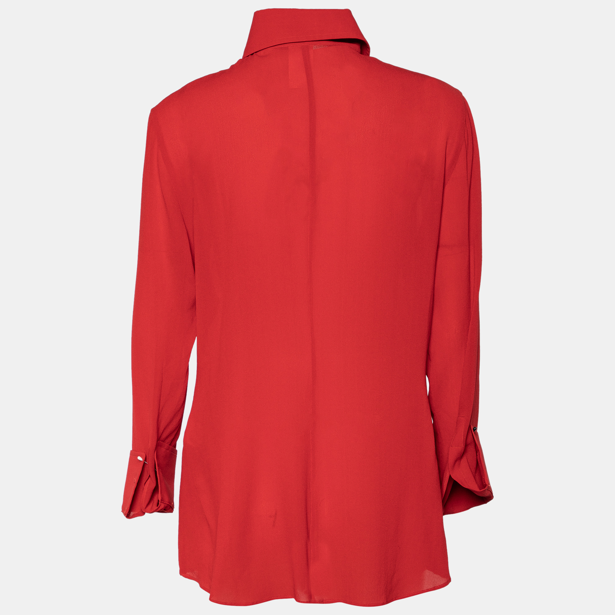 

Dolce & Gabbana Vintage Red Silk Crepe Shirt
