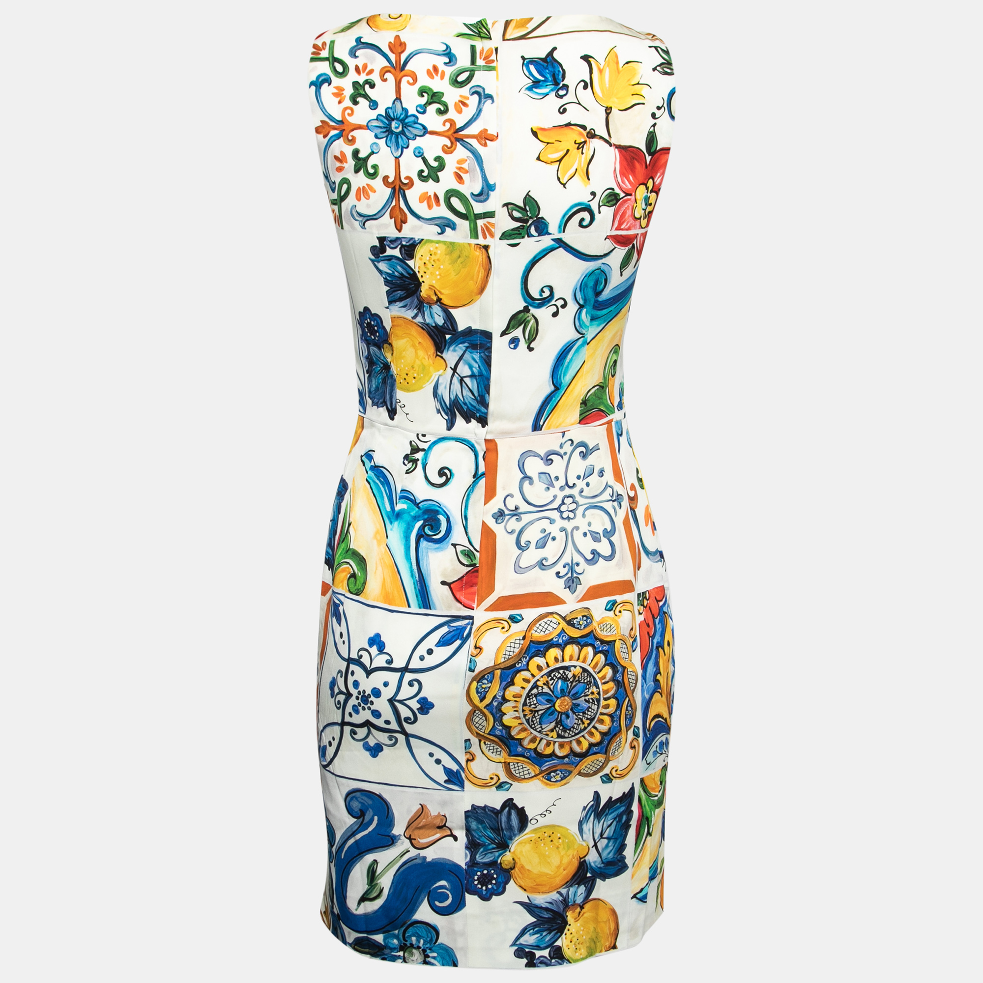 

Dolce & Gabbana Multicolor Printed Silk Sleeveless Dress