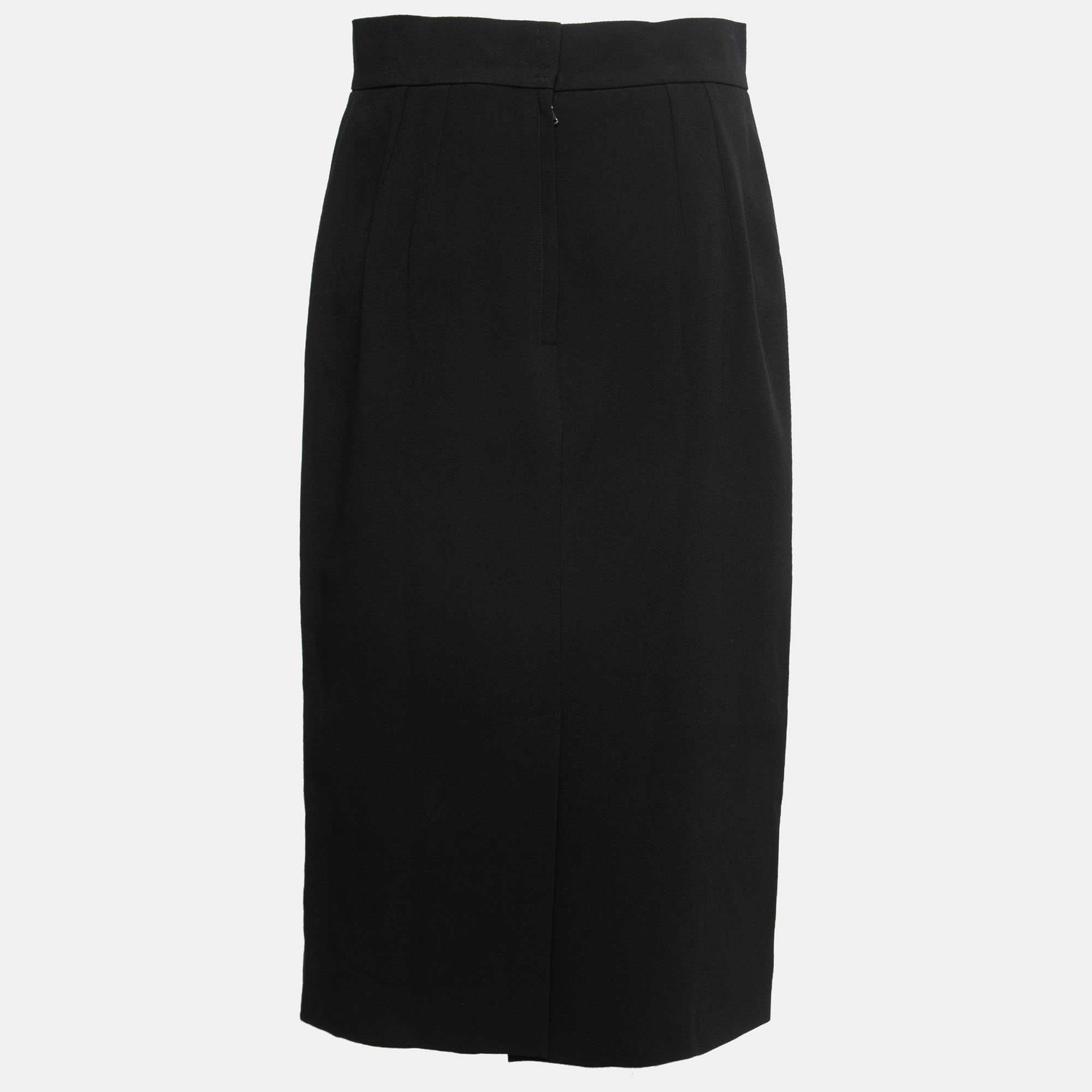 

Dolce & Gabbana Black Crepe Midi Skirt
