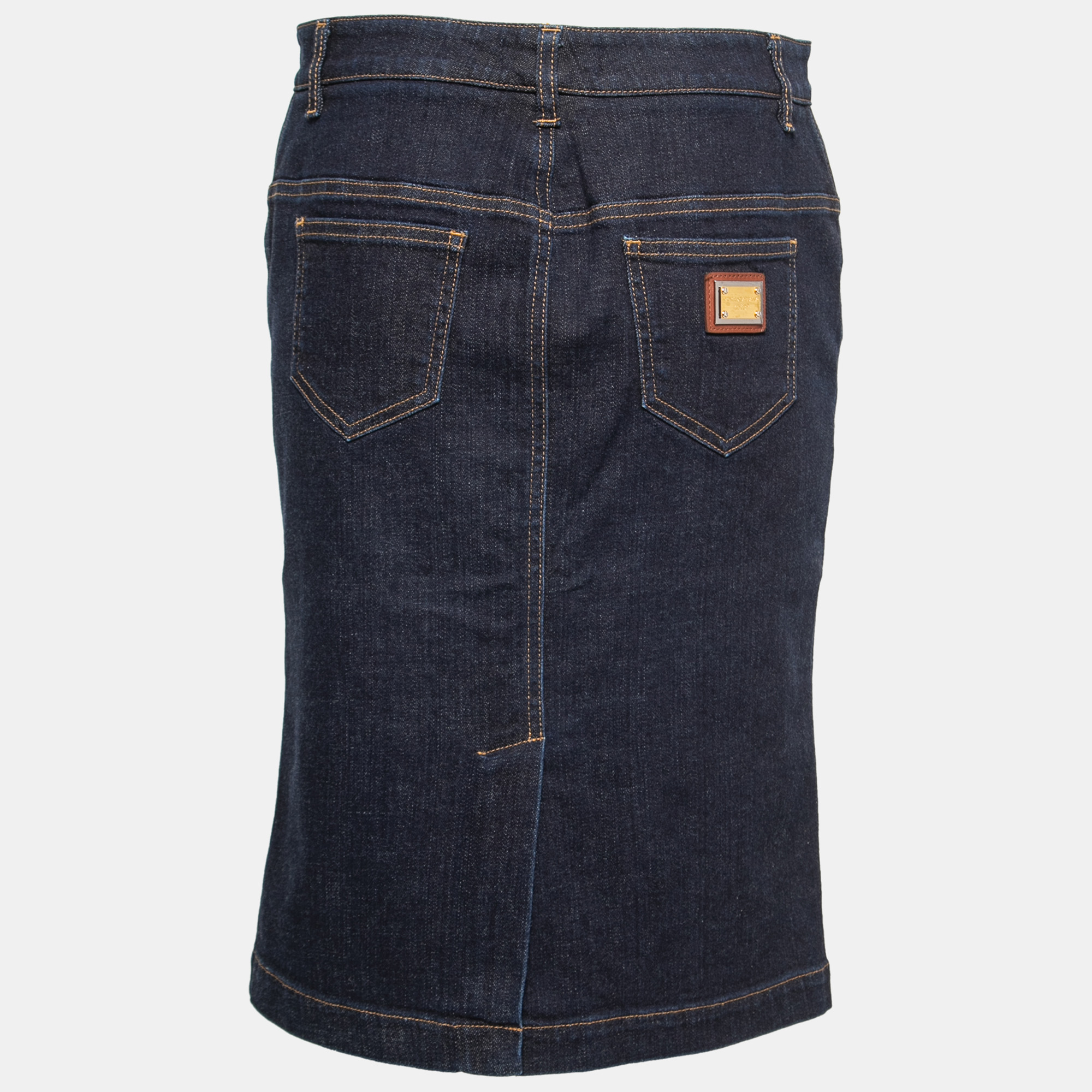 

Dolce & Gabbana Deep Blue Denim Pencil Skirt