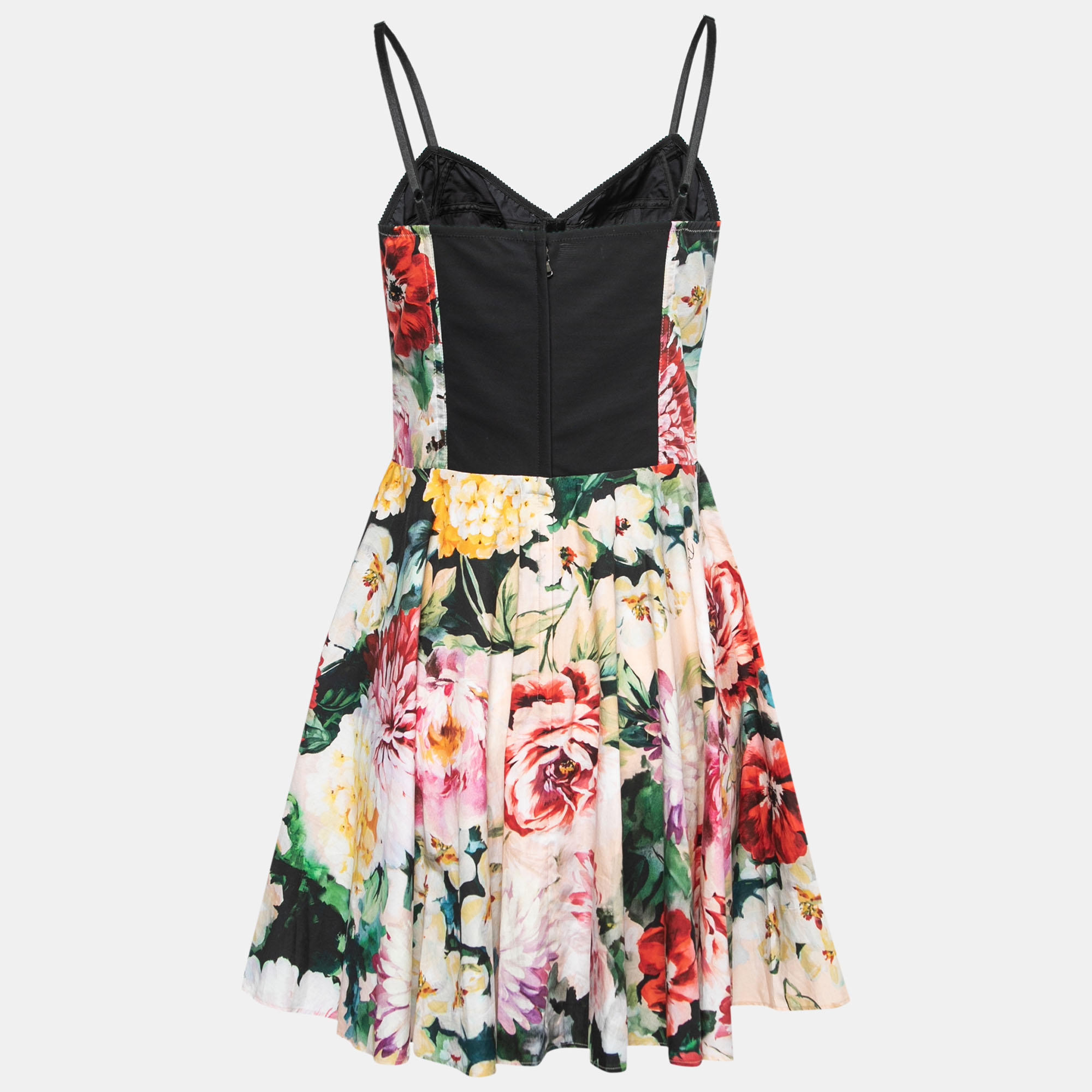 

Dolce & Gabbana Multicolor Floral Print Cotton Mini Dress