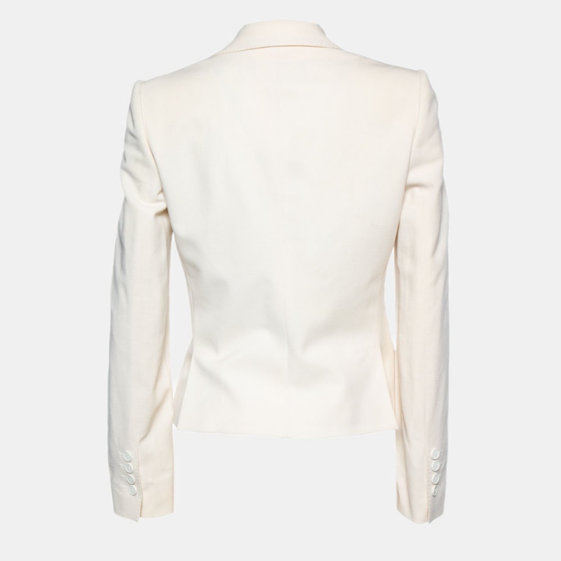 

Dolce & Gabbana Cream Crepe Wool Blazer