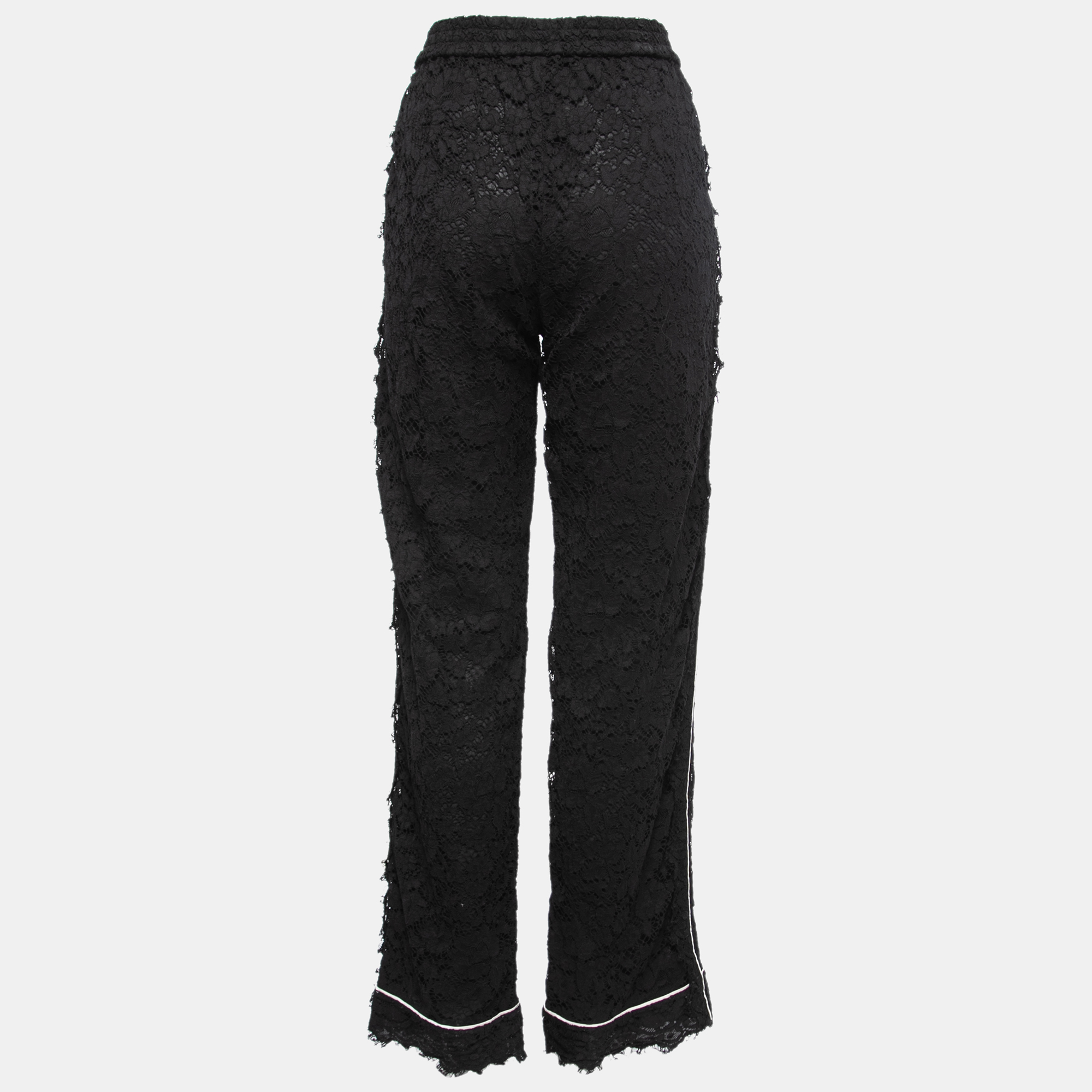 

Dolce & Gabbana Black Lace Side Stripe Pants