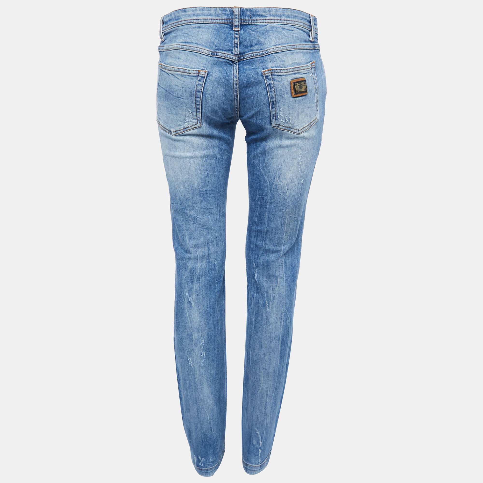 

Dolce & Gabbana Blue Distressed Denim Cute Jeans  Waist 32