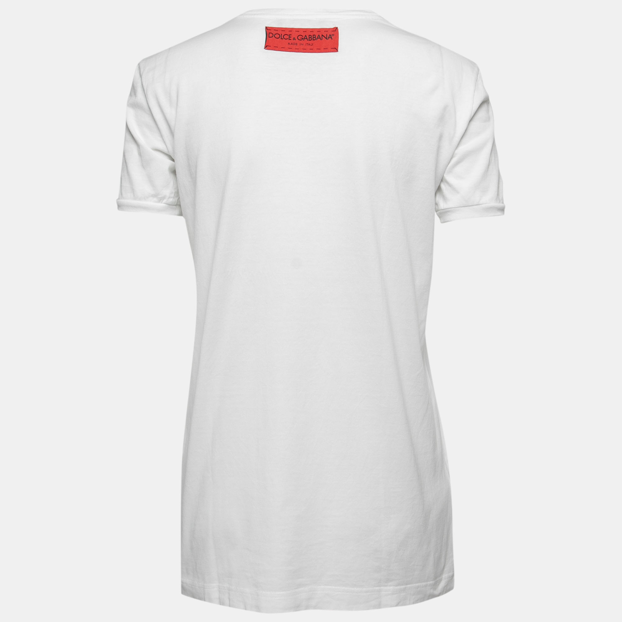 

Dolce & Gabbana White Cotton Is You Print T-Shirt