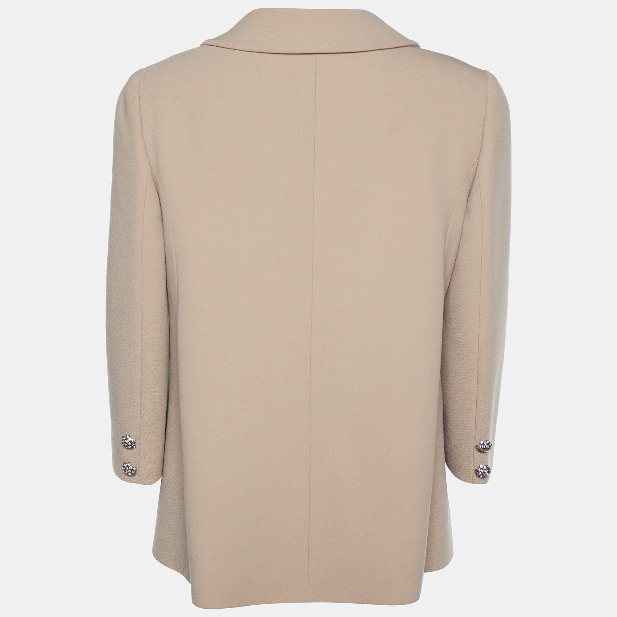 

Dolce & Gabbana Beige Wool Button Front Jacket