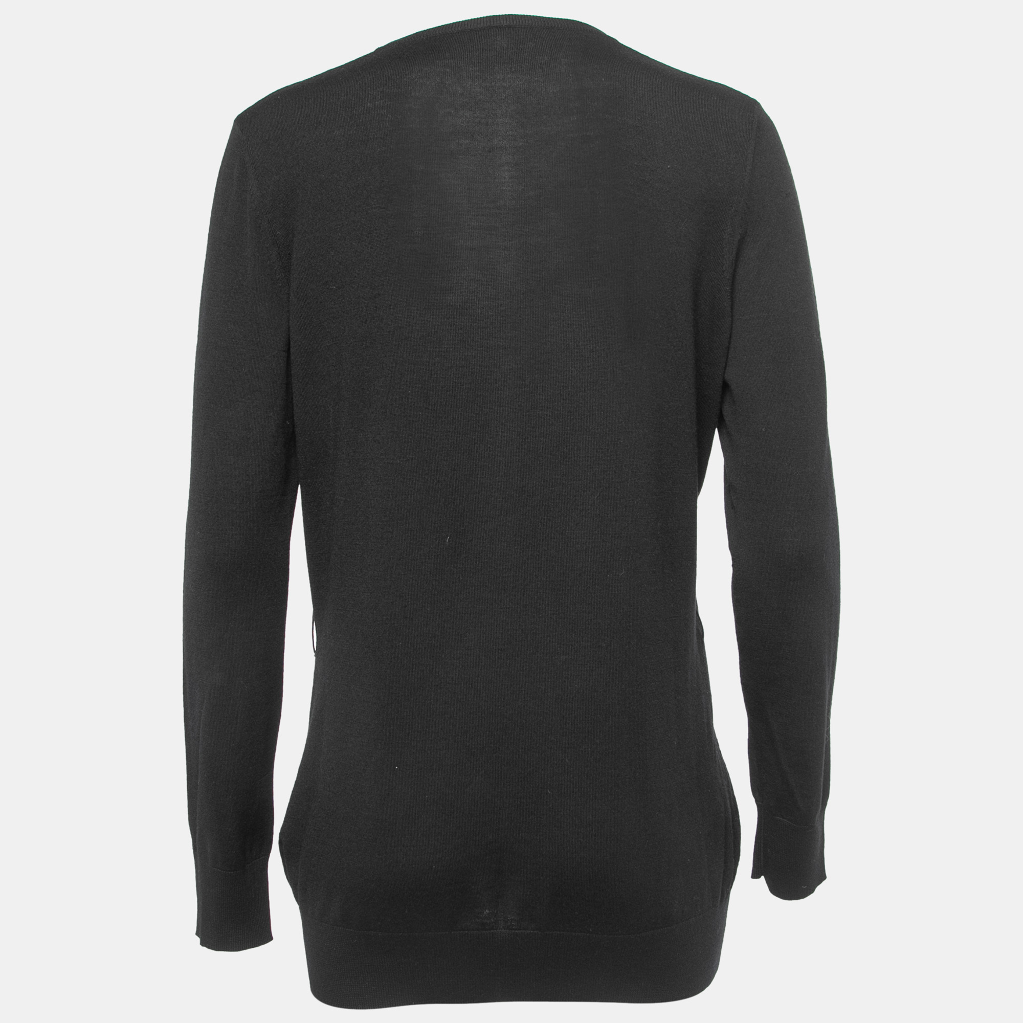 

Dolce & Gabbana Black Wool Knit Button Front Cardigan