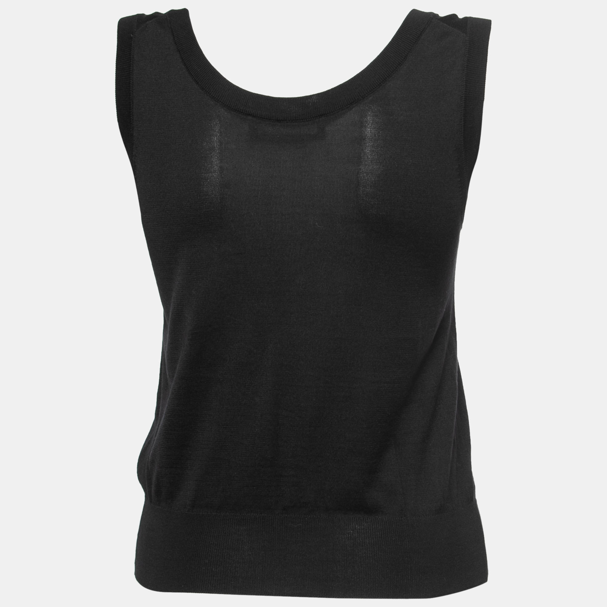 

Dolce & Gabbana Black Lace Detail Knit Top
