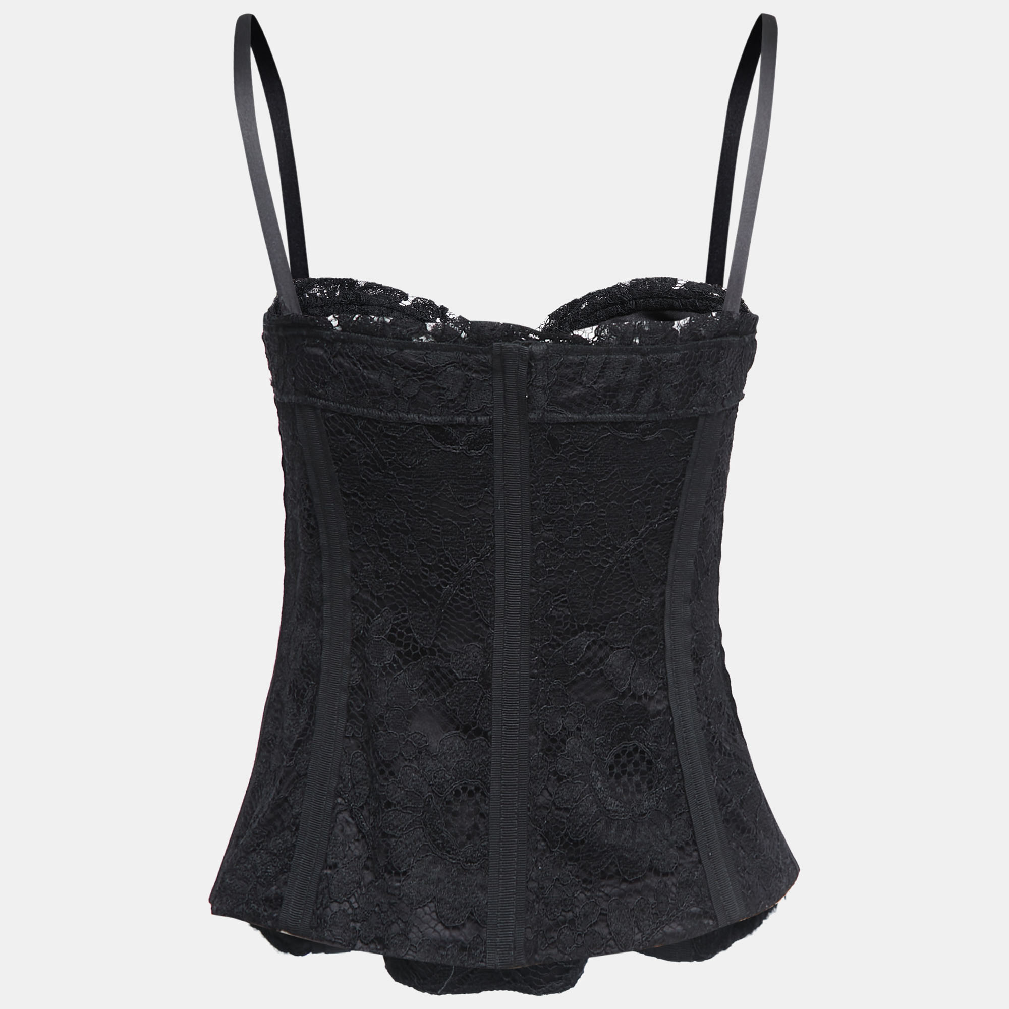 

Dolce & Gabbana Black Lace Bustier Top