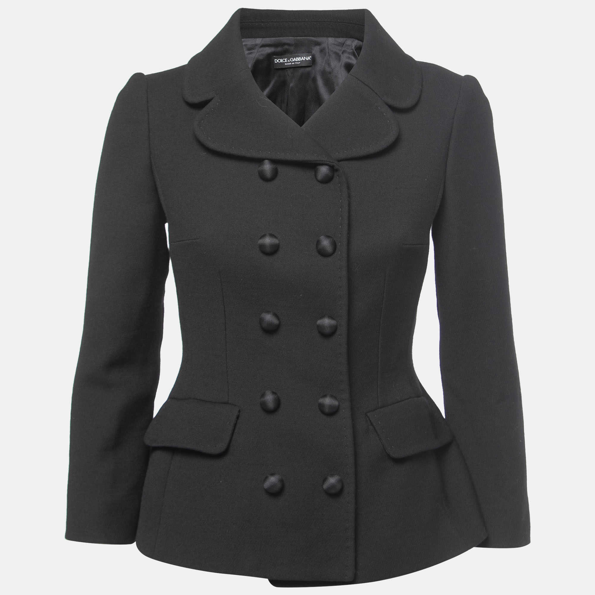 

Dolce & Gabbana Black Wool Tailored Double-Breasted Blazer