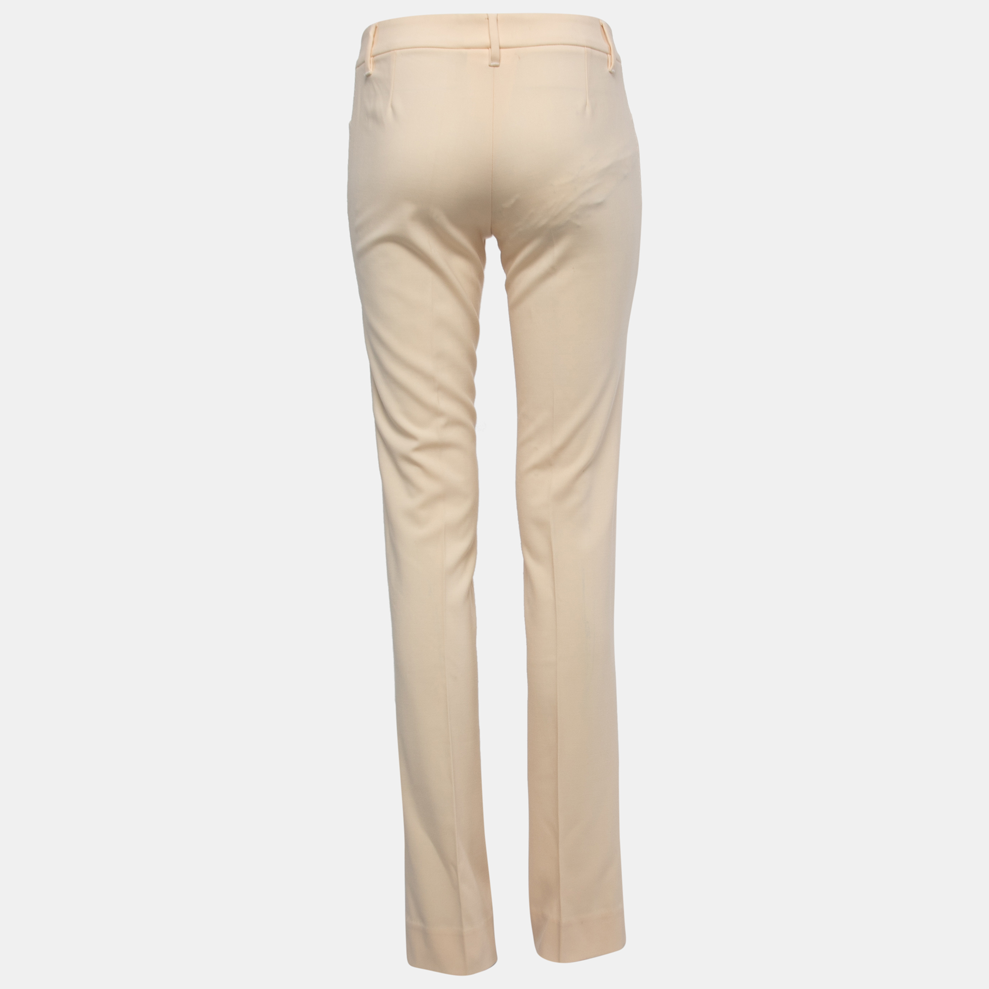 

Dolce & Gabbana Cream Wool Slim Fit Trousers