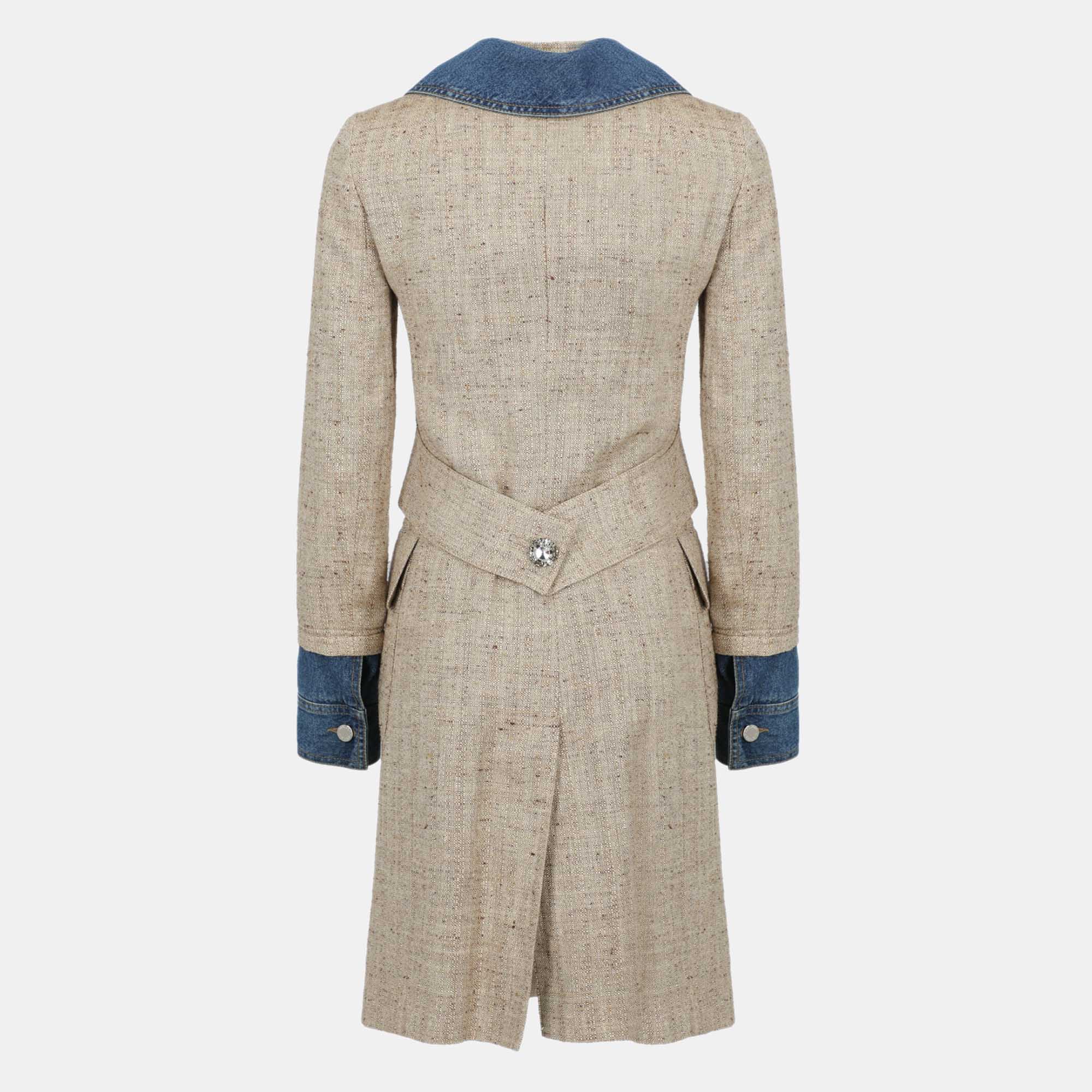 

Dolce & Gabbana Women's Silk Coat - Blue, Beige