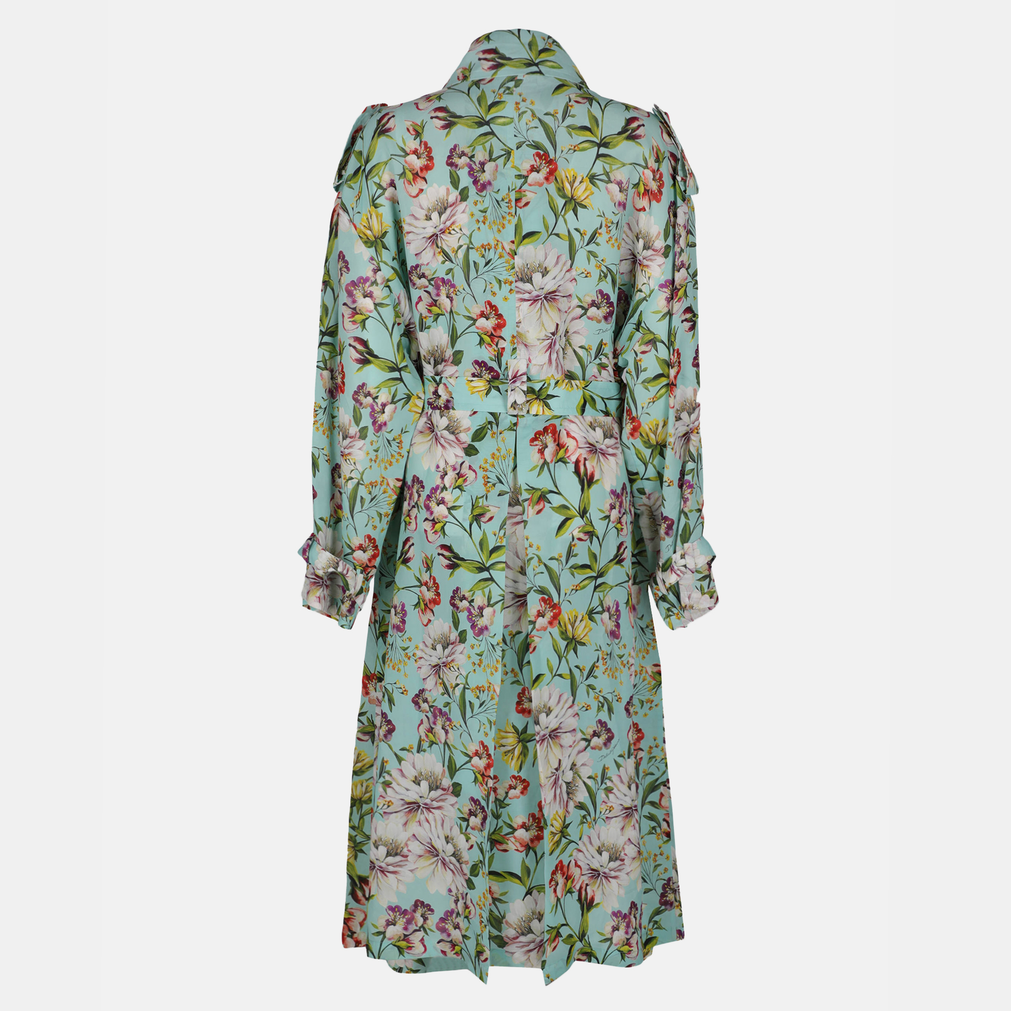 

Dolce & Gabbana Women's Synthetic Fibers Double Breasted Coat - Blue