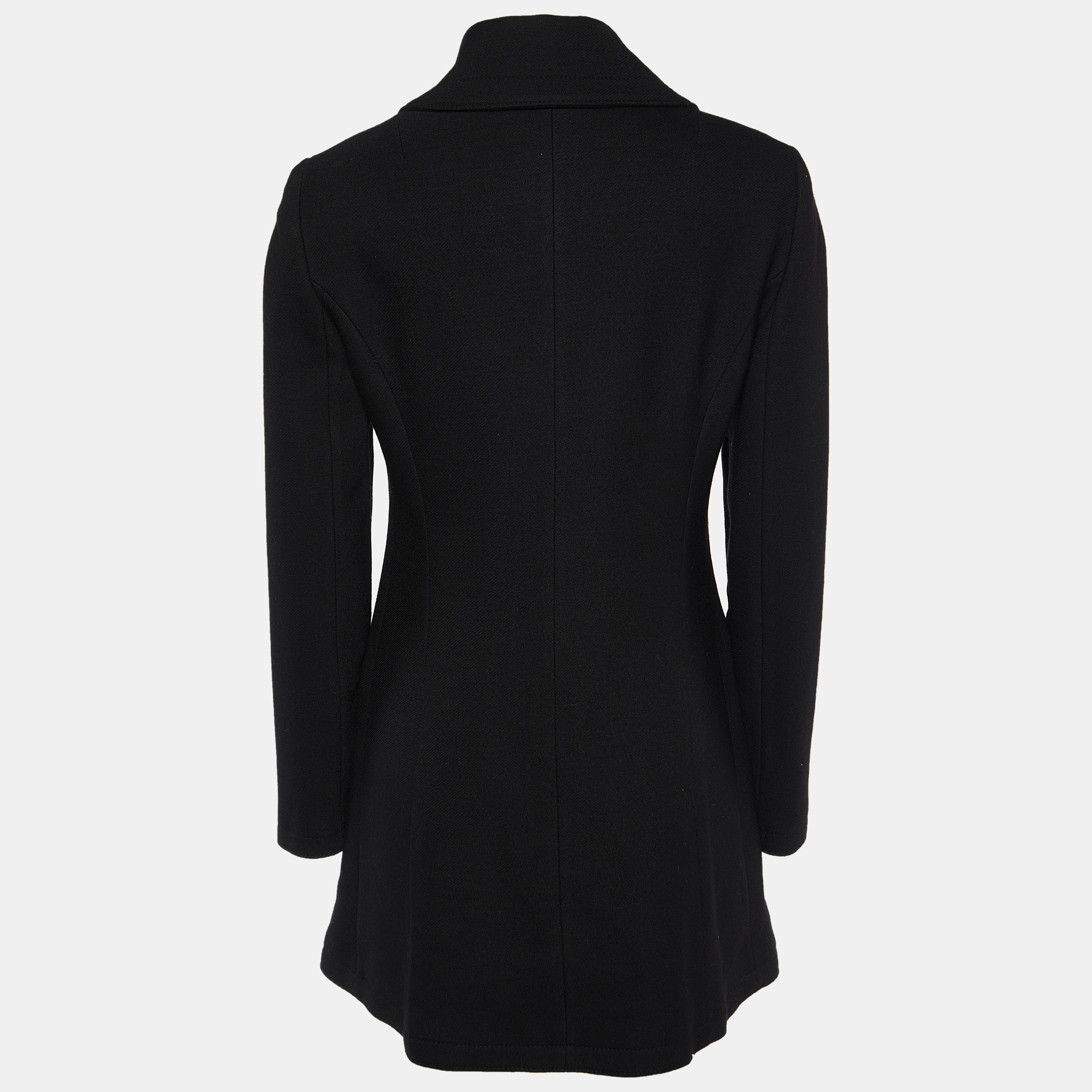 

Dolce & Gabbana Black Wool Double-Breasted Coat