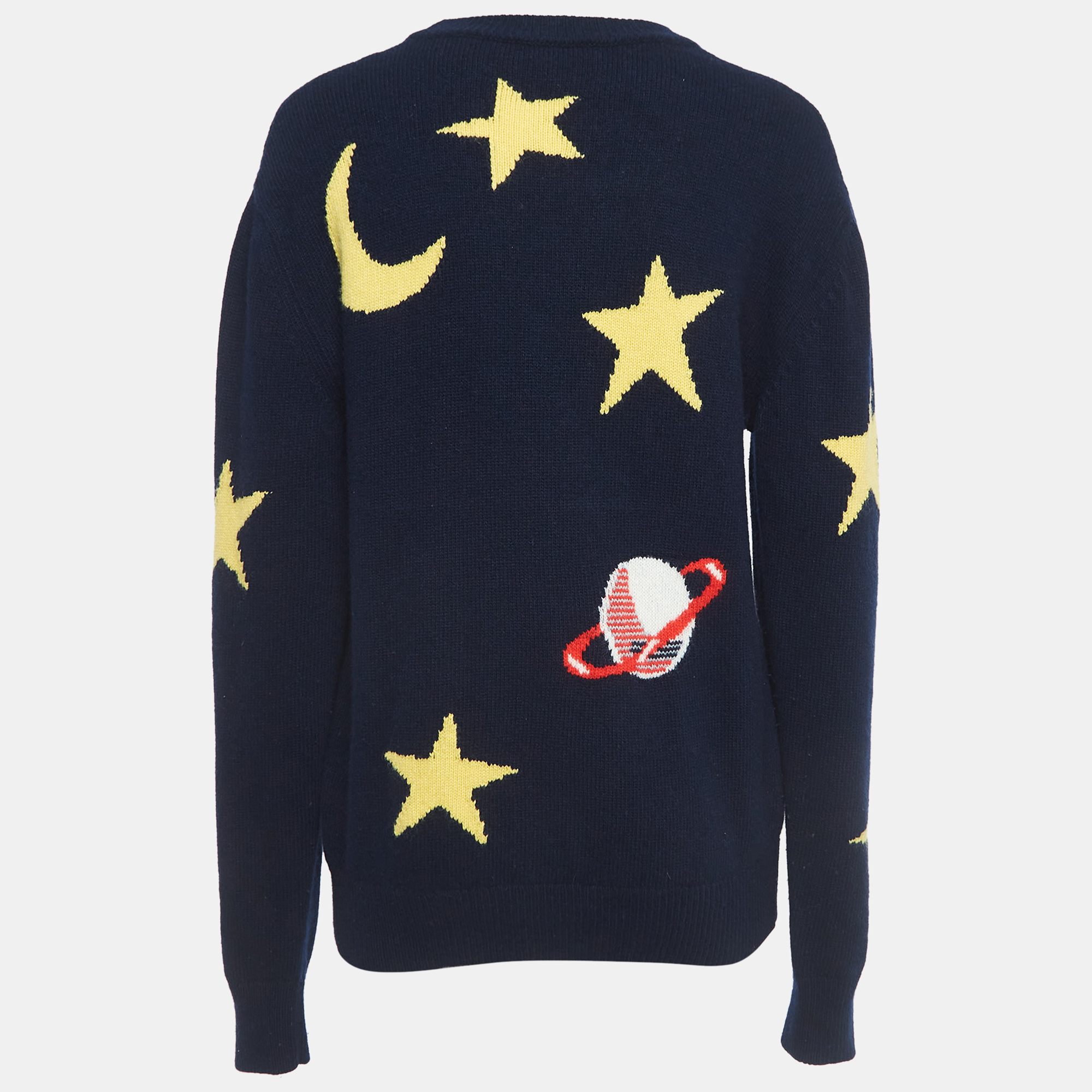 

Dolce & Gabbana Navy Blue Spaceship Wool Sweater