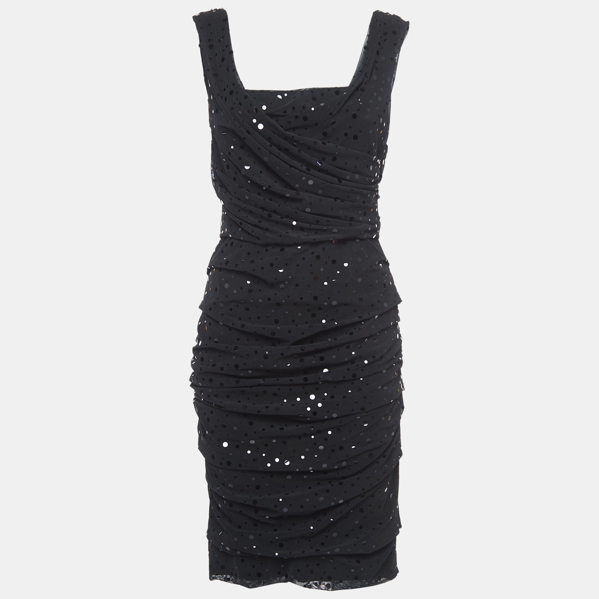 

Dolce & Gabbana Black Tulle Ruched Mini Dress