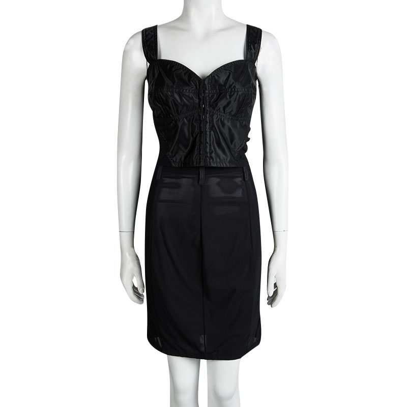 

Dolce and Gabbana Vintage Black Bustier and Skirt Set
