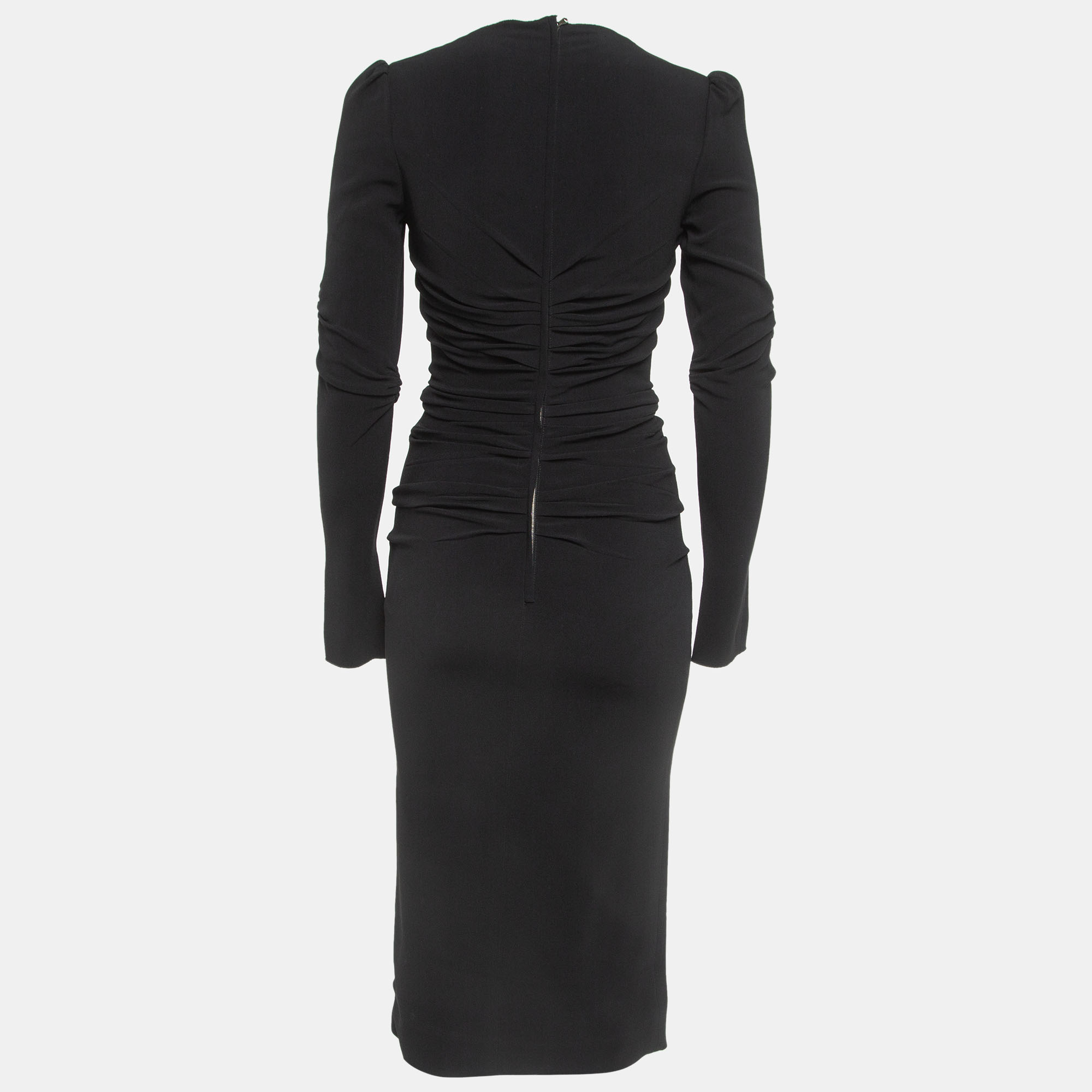 

Dolce & Gabbana Black Ruched Jersey Long Sleeve Mid Dresses