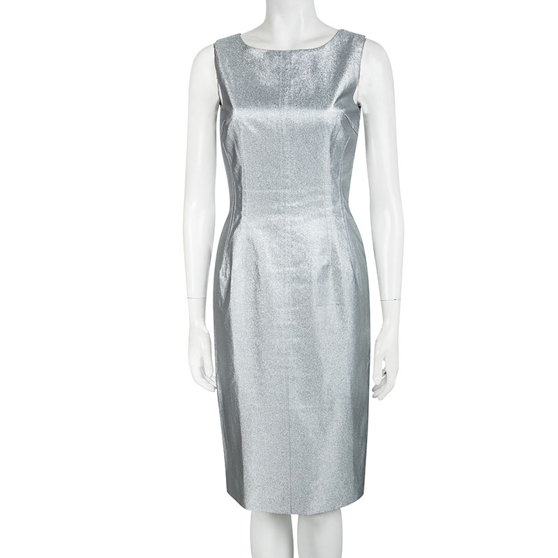

Dolce & Gabbana Silver Sleeveless Sheath Dress