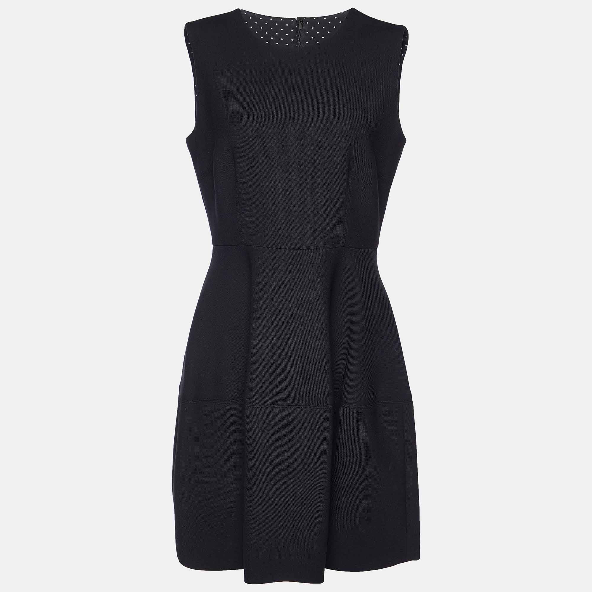 

Dolce & Gabbana Black Wool Blend Sleeveless Dress