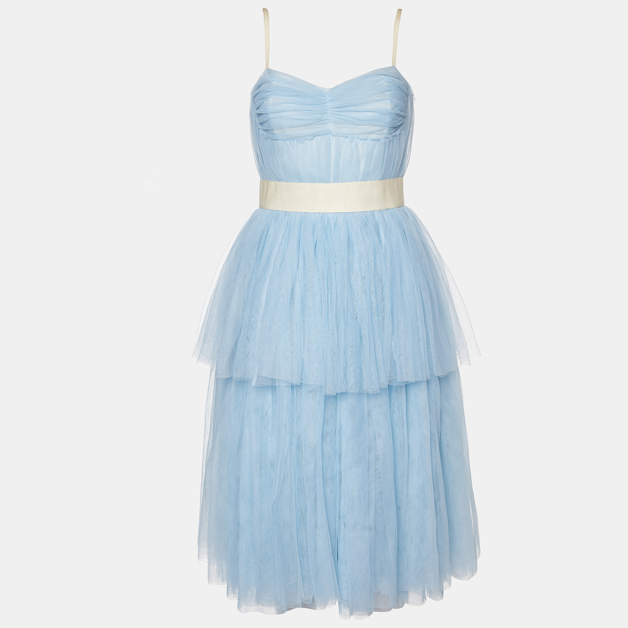 

D&G Light Blue Tulle Corset Midi Dress M