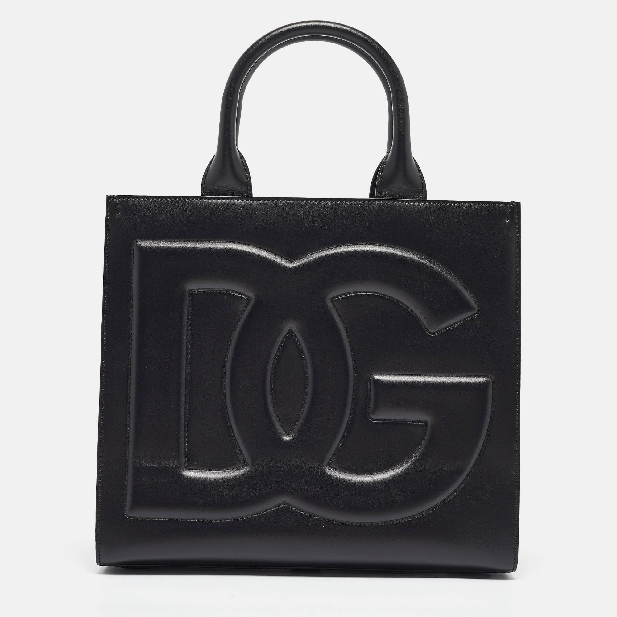 

Dolce & Gabbana Black Leather Medium DG Daily Tote