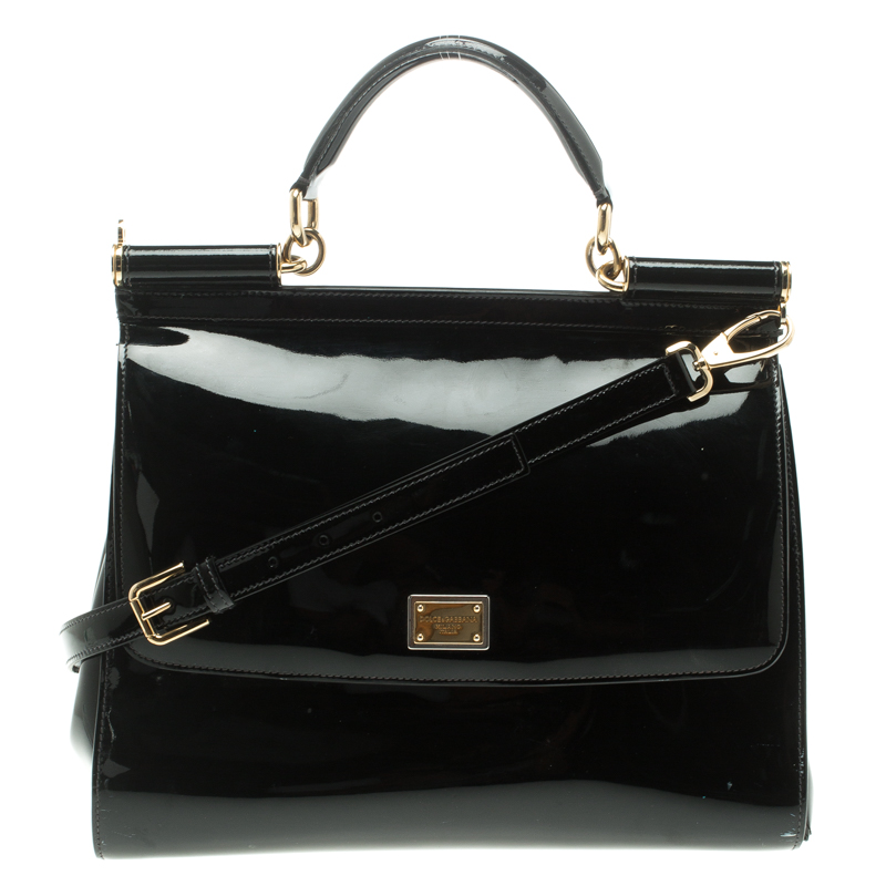 black patent leather handbags