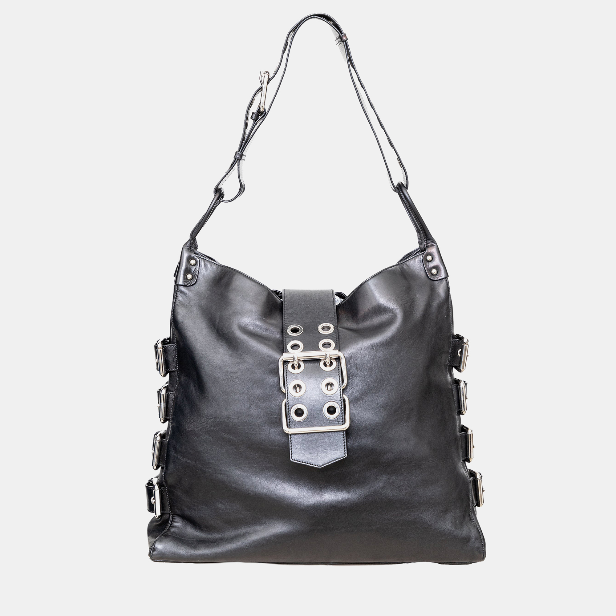 

Dolce & Gabbana Buckled Shoulder Bag, Black