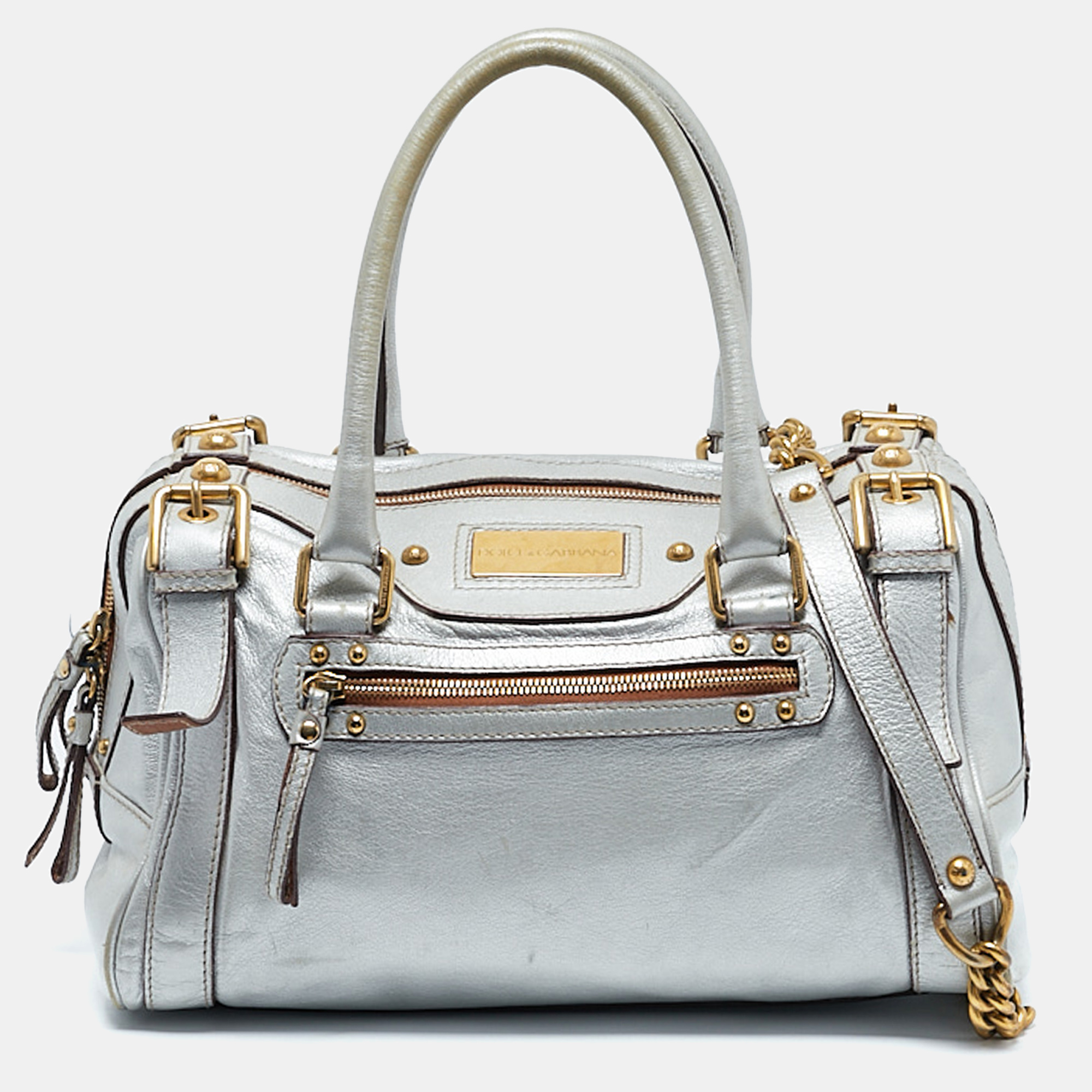 

Dolce & Gabbana Grey Leather Miss Easy Way Bag