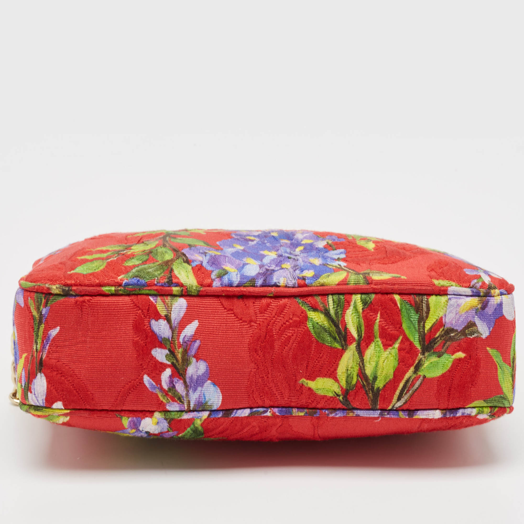Dolce & Gabbana Multicolor Floral Print Fabric Miss Glam Chain Shoulder Bag 