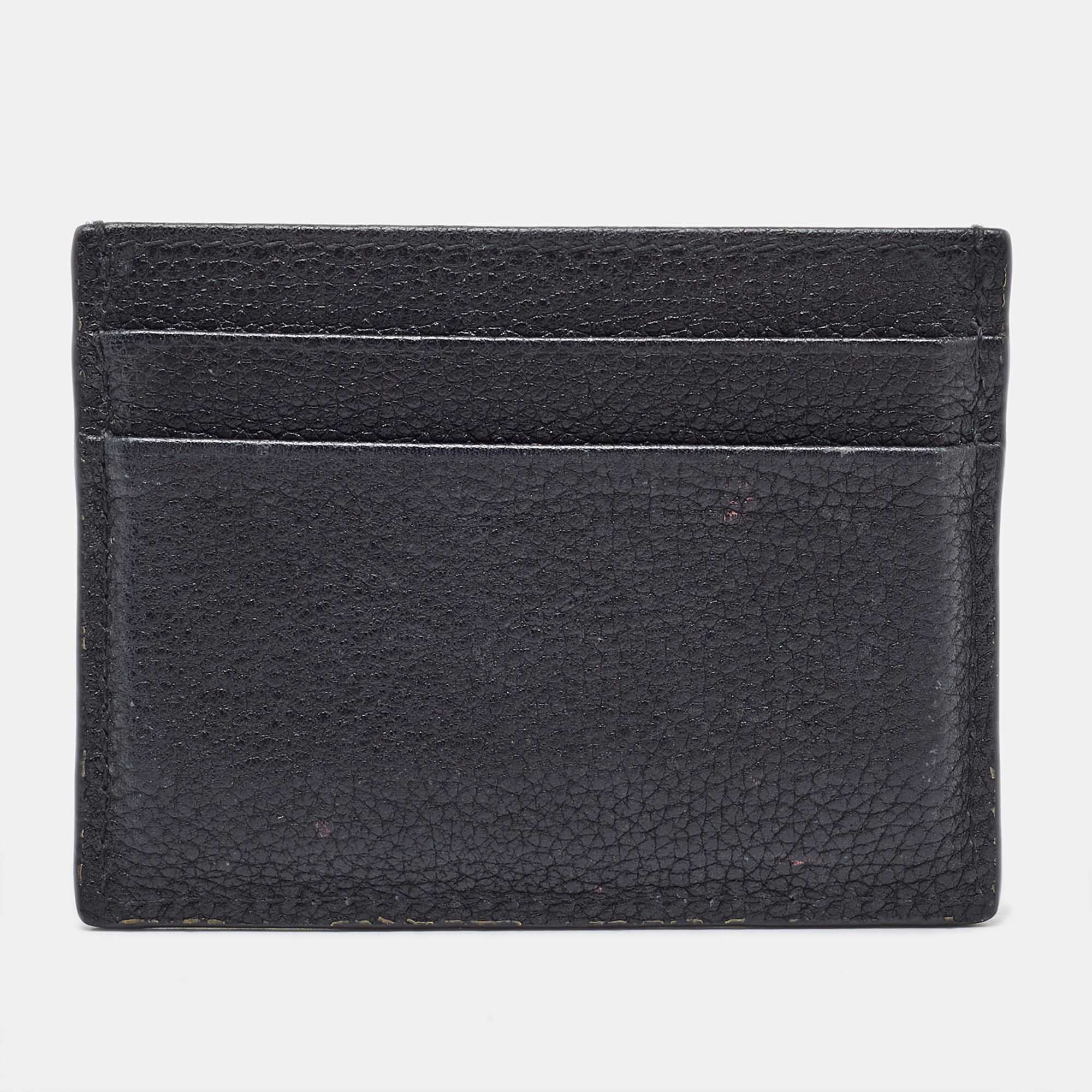 Dolce & Gabbana Black Leather Card Case 