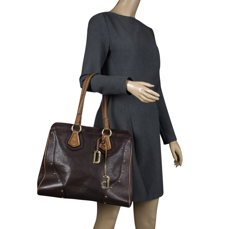 

Dolce & Gabbana Brown Leather Studded Tote