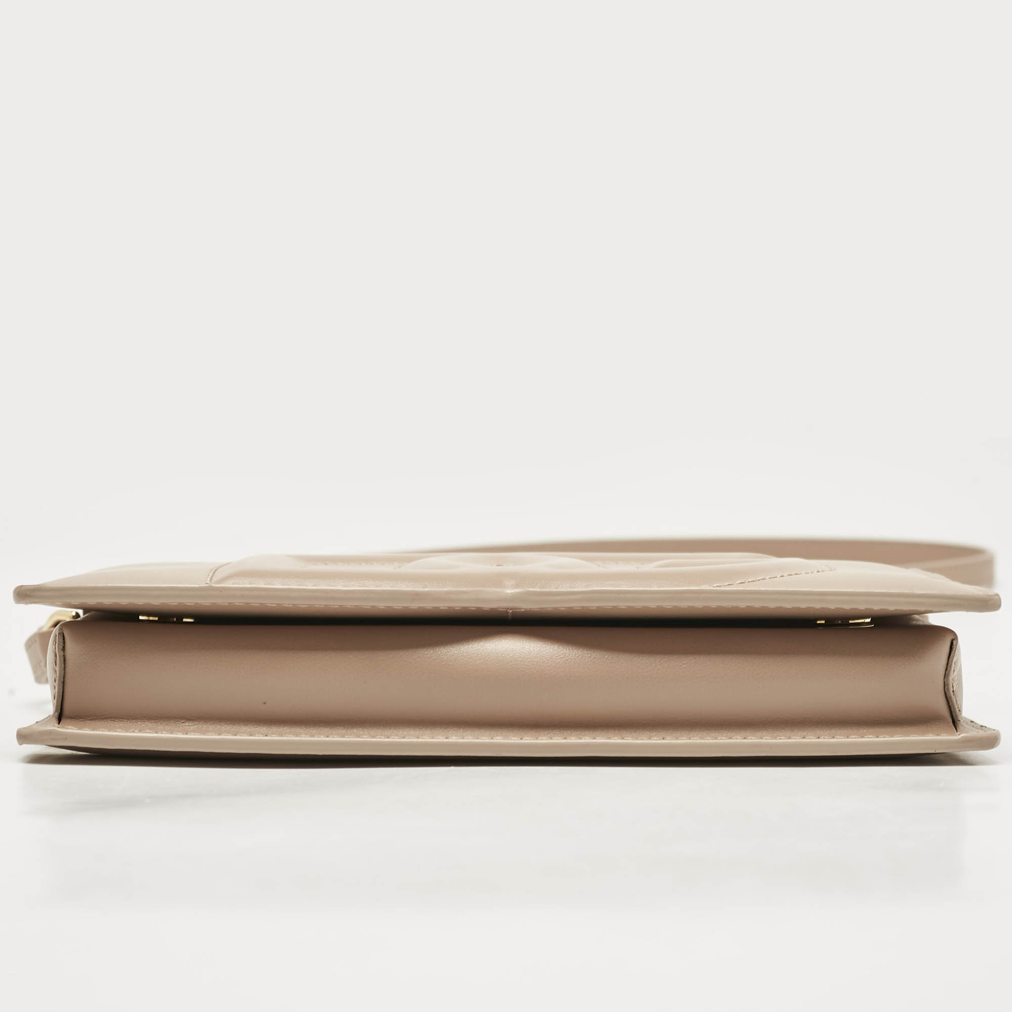 Dolce & Gabbana Blush Pink Leather DG Logo Phone Crossbody Bag 
