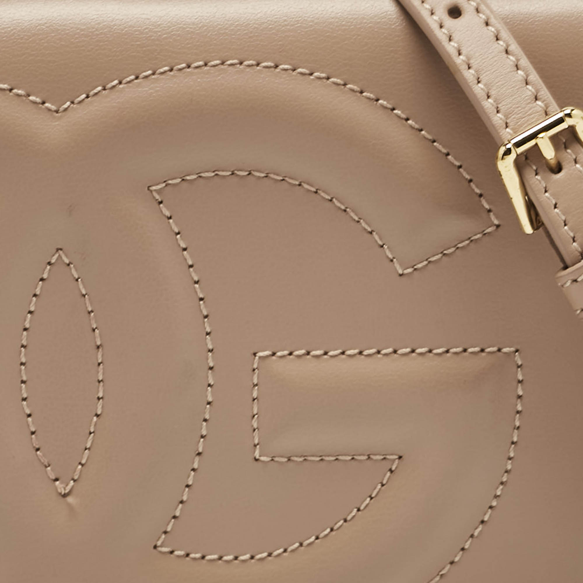 Dolce & Gabbana Blush Pink Leather DG Logo Phone Crossbody Bag 