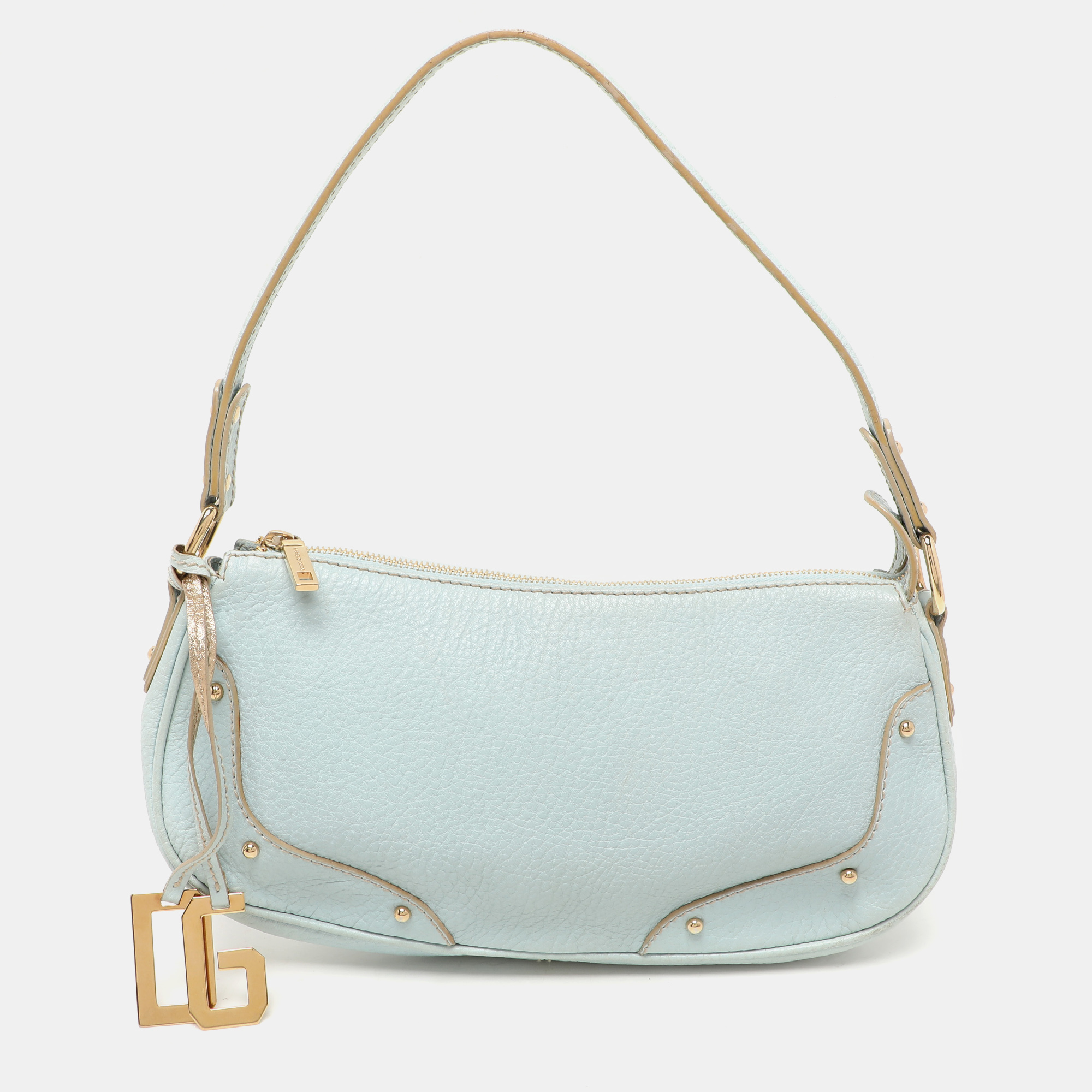 

Dolce & Gabbana Turquoise Leather Shoulder Bag, Blue