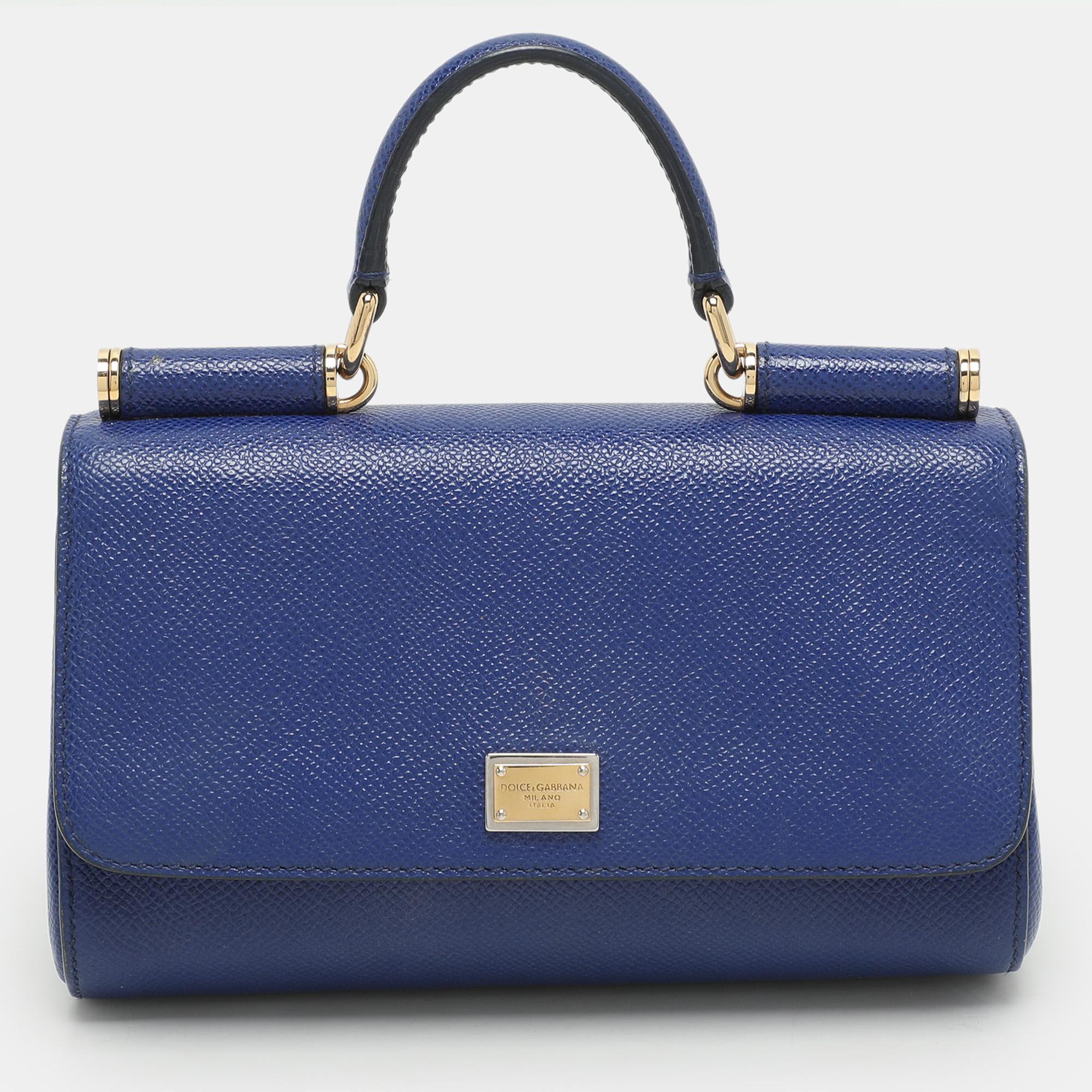 

Dolce & Gabbana Blue Leather Miss Sicily Crossbody Bag