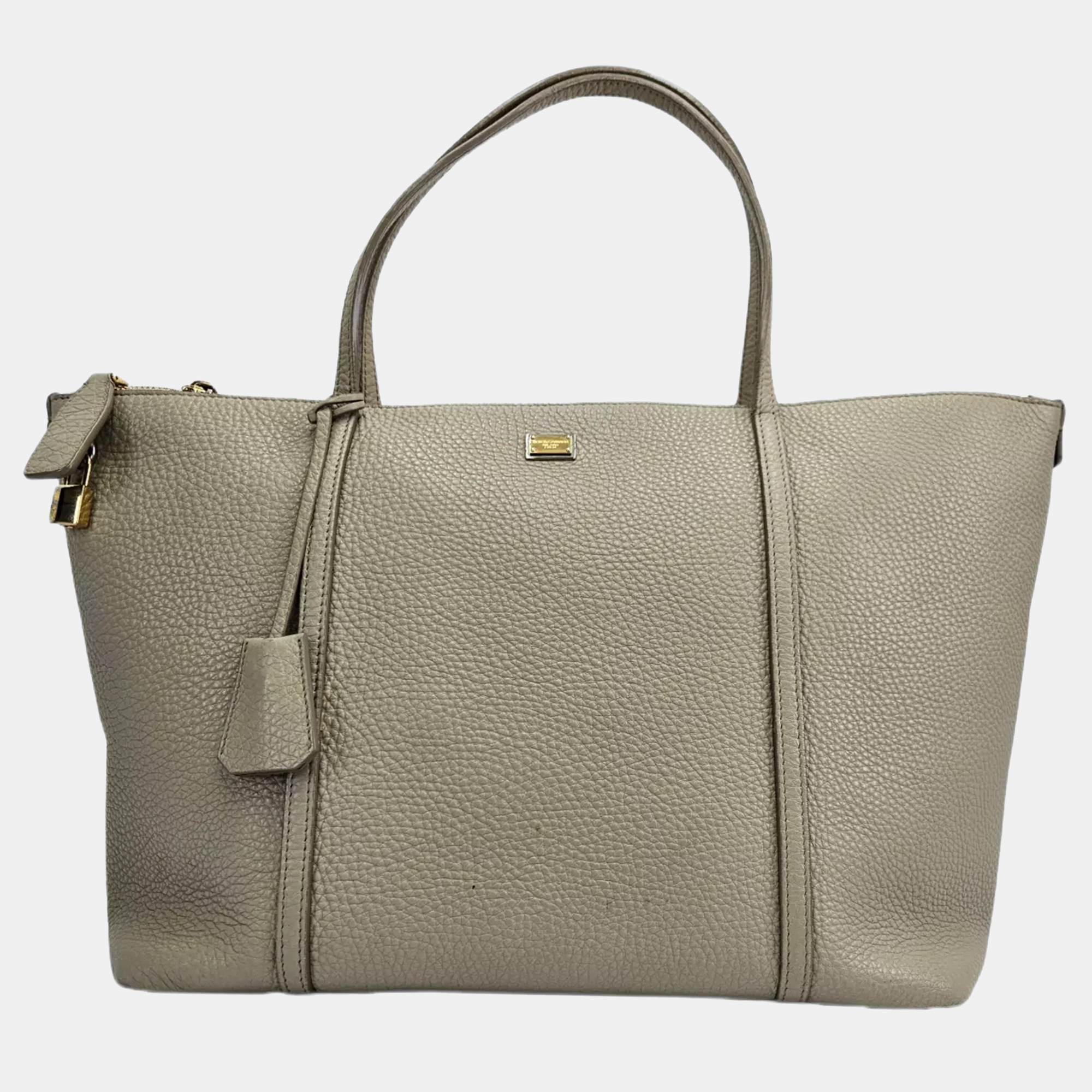 

Dolce & Gabbana DG Beige Leather Tote Bag