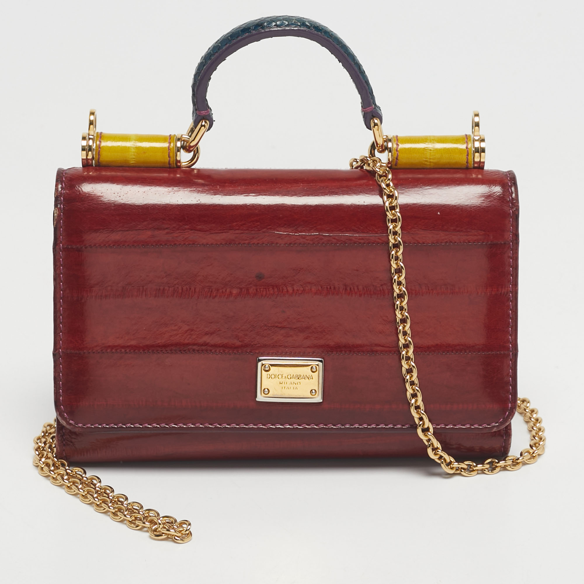 

Dolce & Gabbana Multicolor Eel Leather Miss Sicily Von Wallet On Chain
