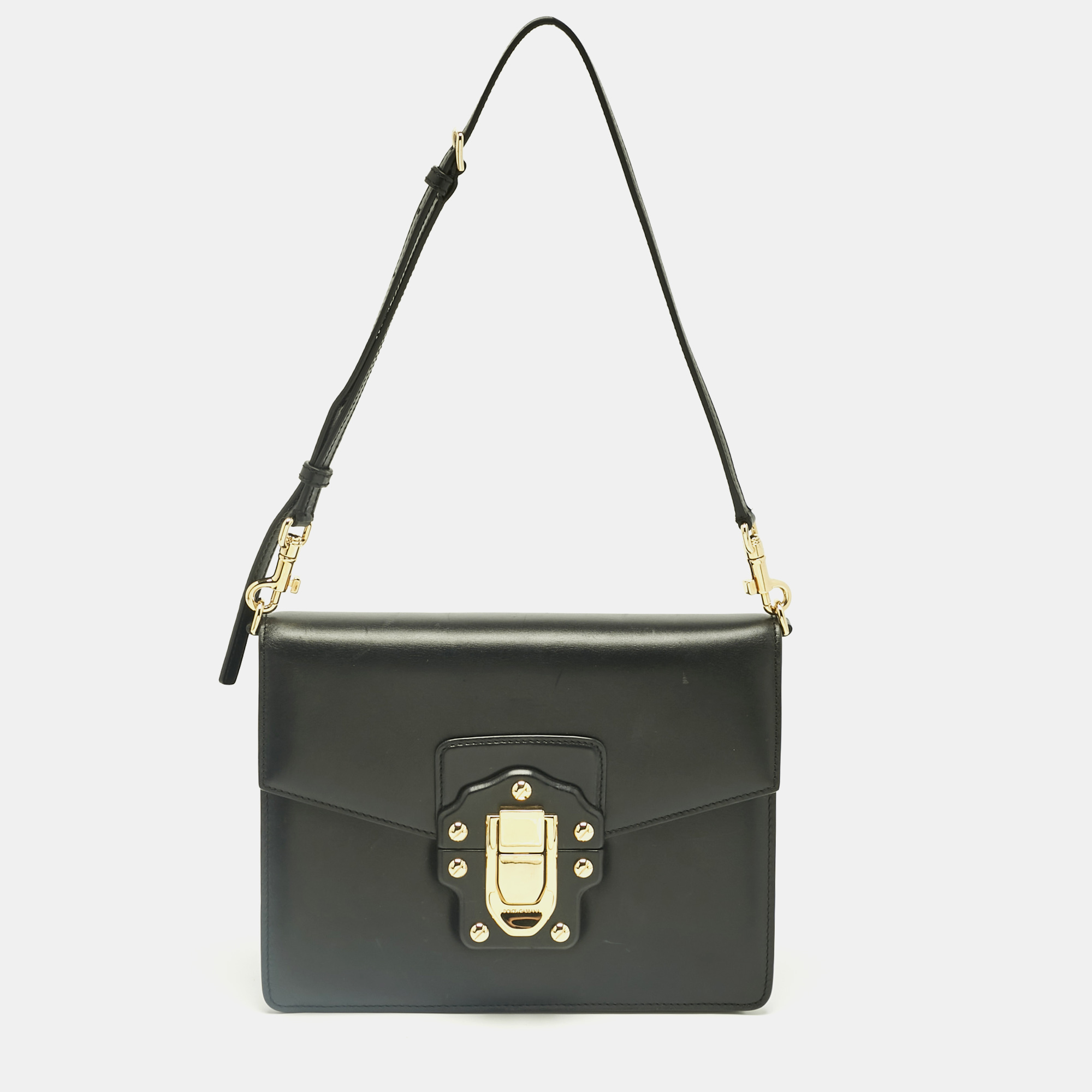 

Dolce & Gabbana Black Leather Lucia Shoulder Bag
