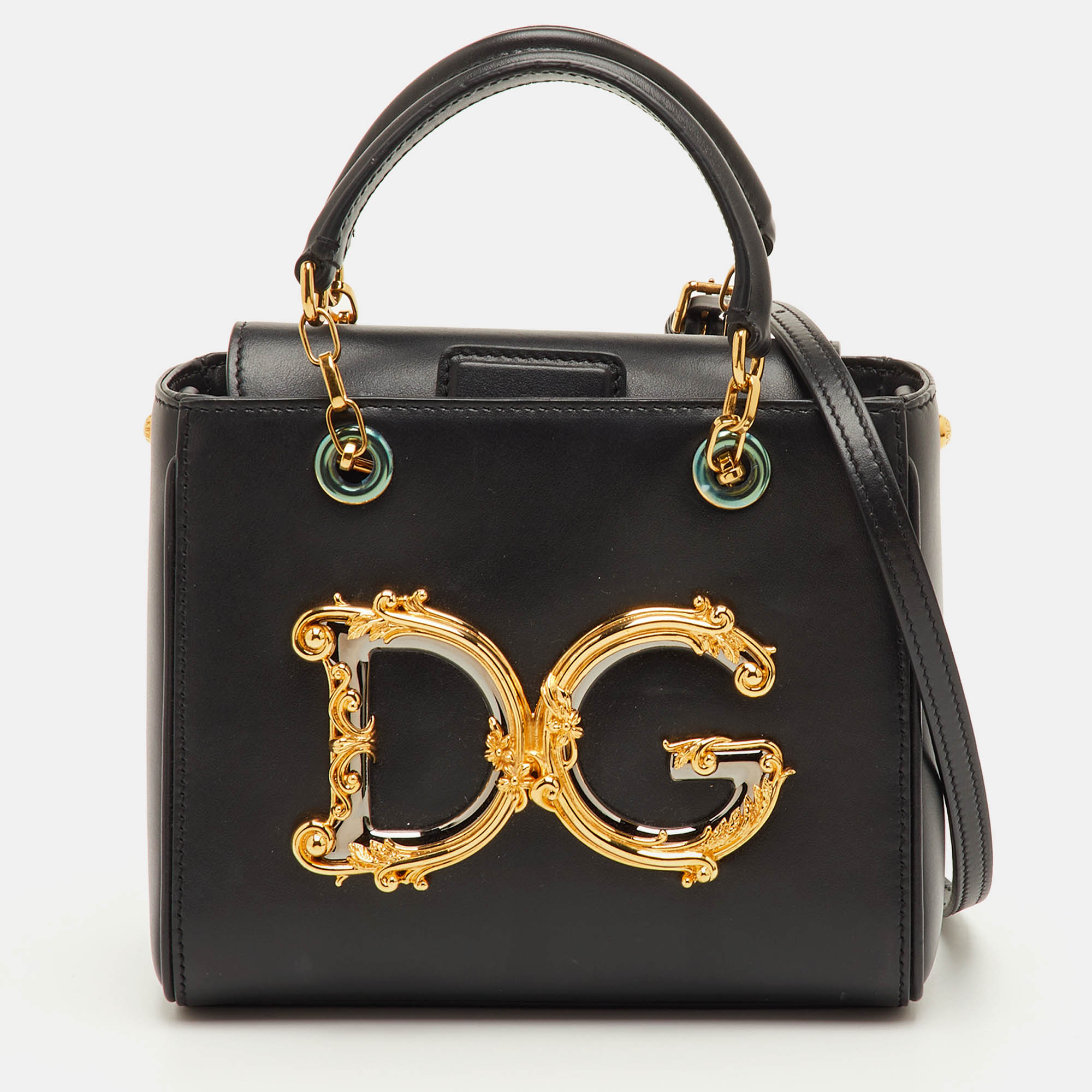 

Dolce & Gabbana DG Girls Black Leather Tote