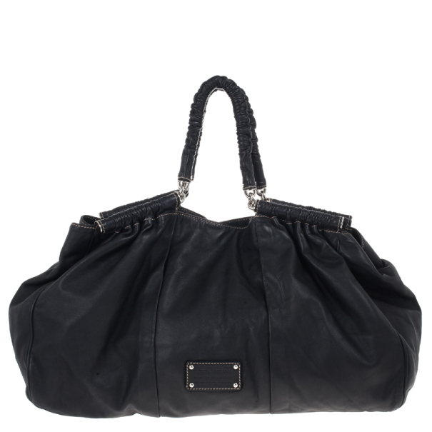 Pre Owned Dolce and Gabbana Black Miss Lexington Satchel