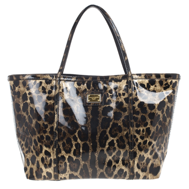 مملوكة مسبقًا Dolce and Gabbana Leopard Print Miss Escape Tote Bag
