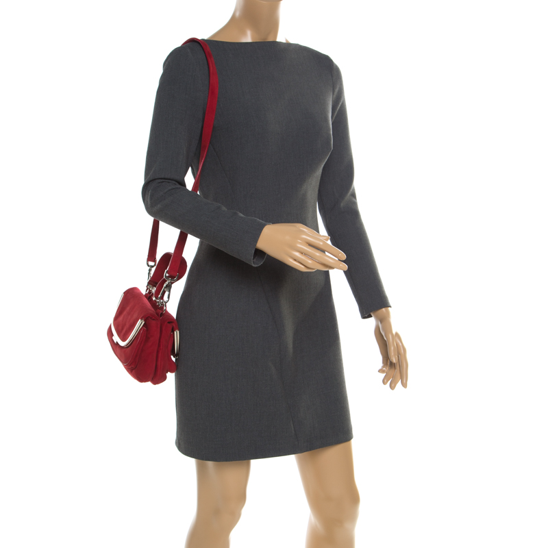 

Dolce & Gabbana Red Suede Miss Sleek Crossbody Bag
