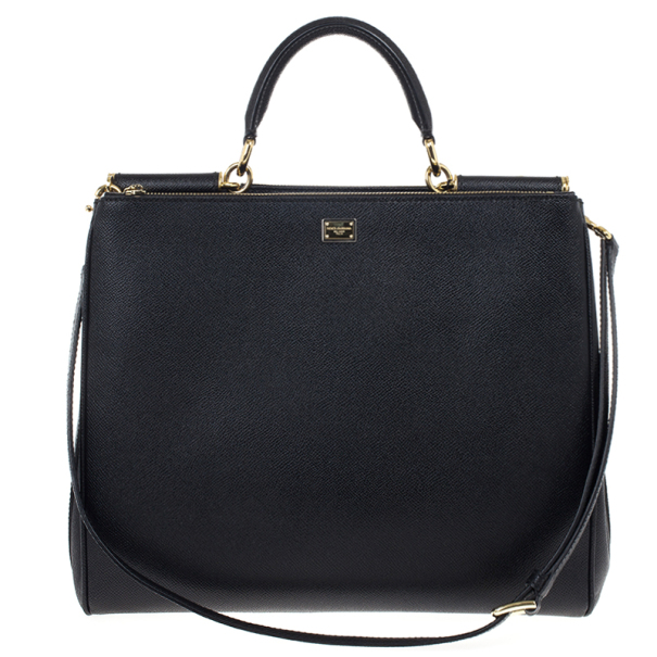 مملوكة مسبقًا Dolce and Gabbana Sicily Black Large Satchel