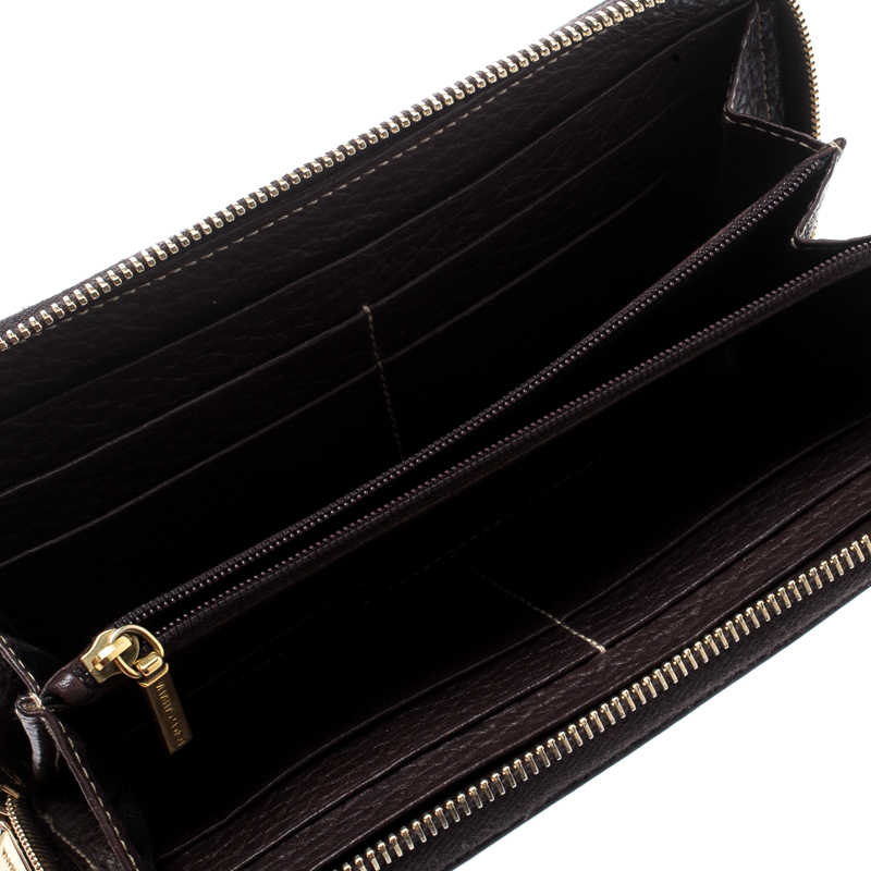 

Dolce & Gabbana Brown Leather Zip Around Wallet